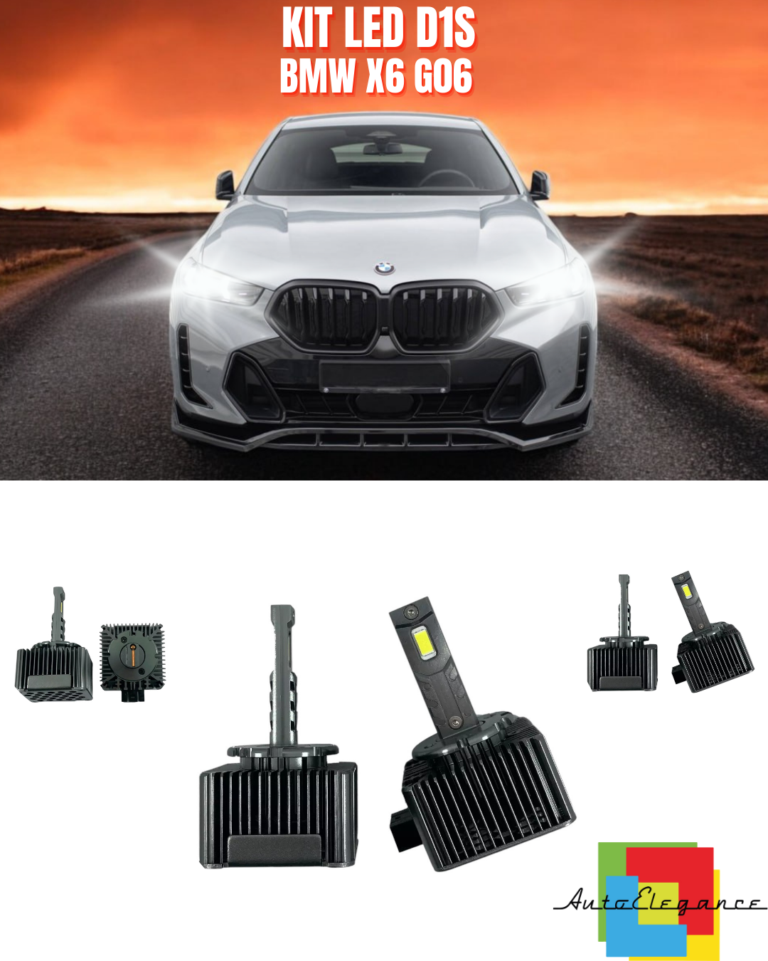 ⭐LAMPADE ANABBAGLIANTI D1S LED 6000K DA XENON ADATTO PER BMW X6 G06⭐