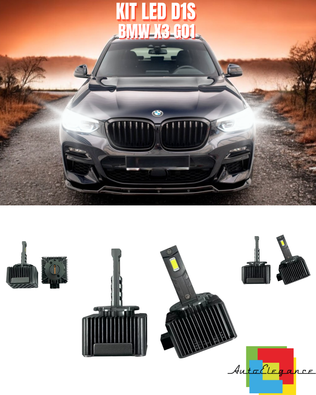 ⭐LAMPADE ANABBAGLIANTI D1S LED 6000K DA XENON ADATTO PER BMW X3 G01⭐