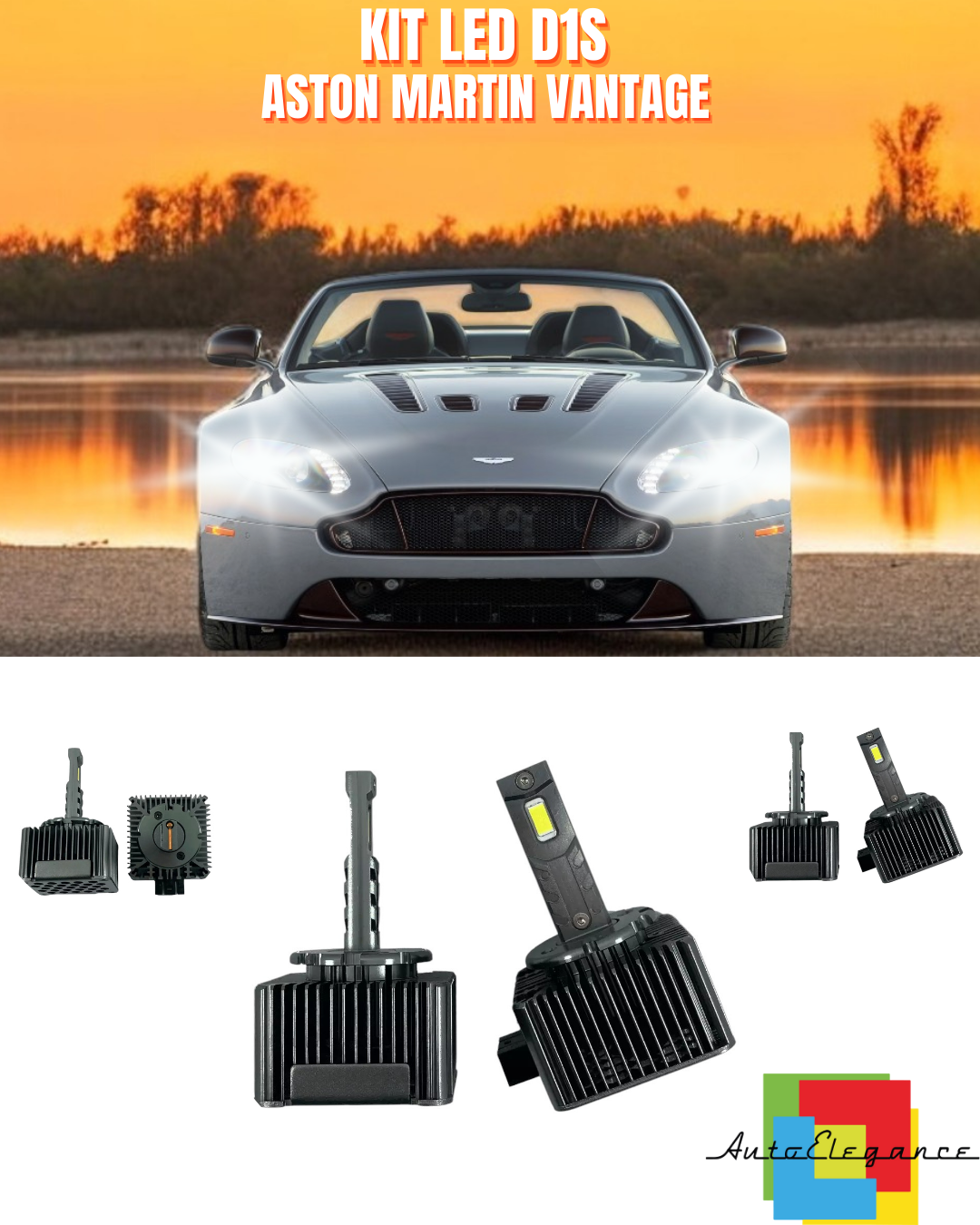 ⭐LAMPADE ANABBAGLIANTI D1S LED 6000K DA XENON ADATTO PER ASTON MARTIN VANTAGE⭐