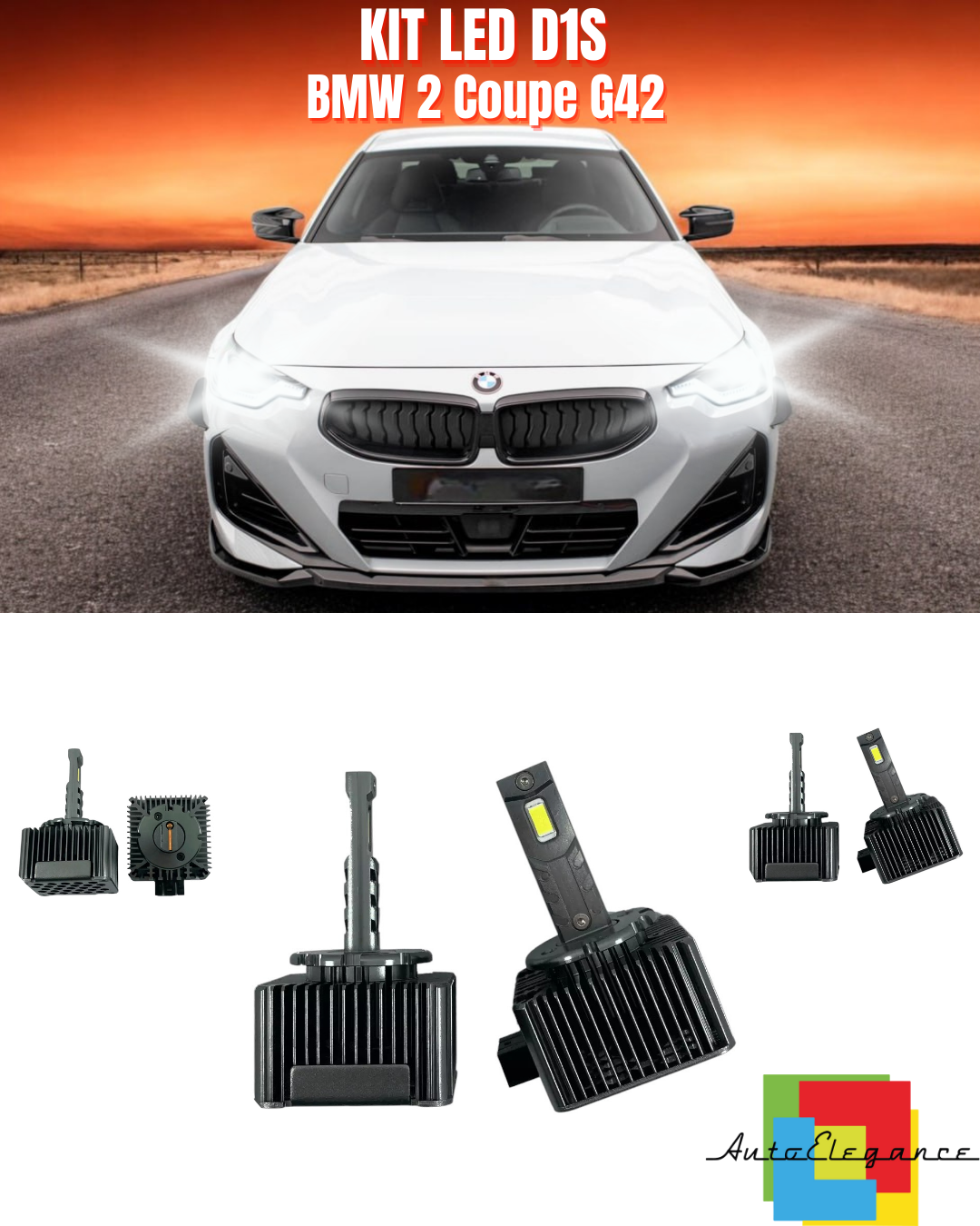 ⭐LAMPADE ANABBAGLIANTI D1S LED 6000K DA XENON ADATTO PER BMW 2 COUPE G42⭐