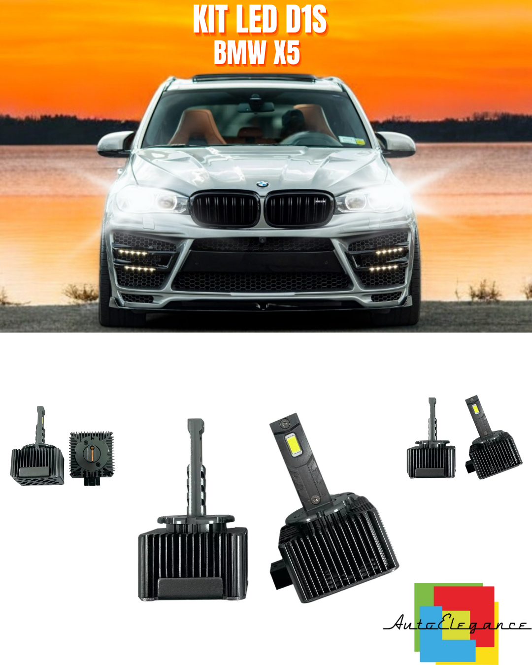 ⭐LAMPADE ANABBAGLIANTI D1S LED 6000K DA XENON ADATTO PER BMW X5⭐