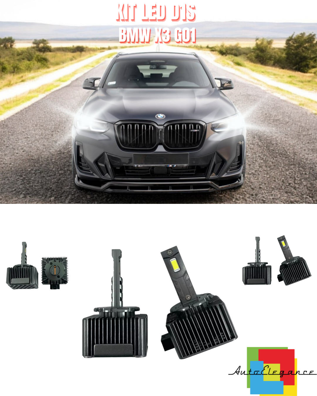 ⭐LAMPADE ANABBAGLIANTI D1S LED 6000K DA XENON ADATTO PER BMW X3 G01⭐