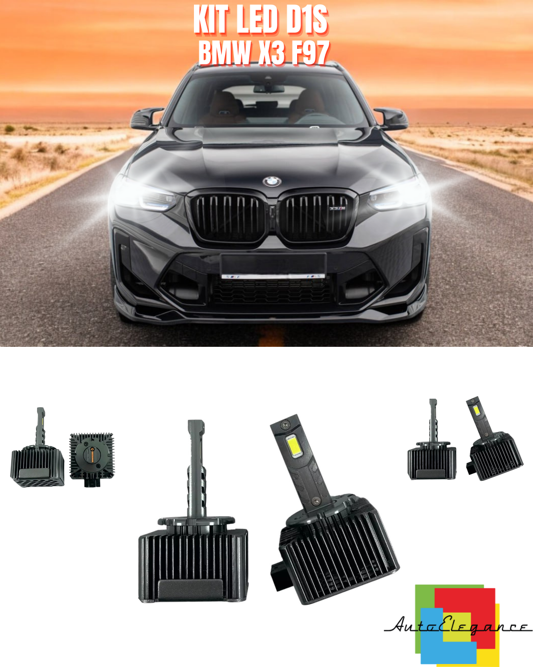 ⭐LAMPADE ANABBAGLIANTI D1S LED 6000K DA XENON ADATTO PER BMW X3 F97⭐
