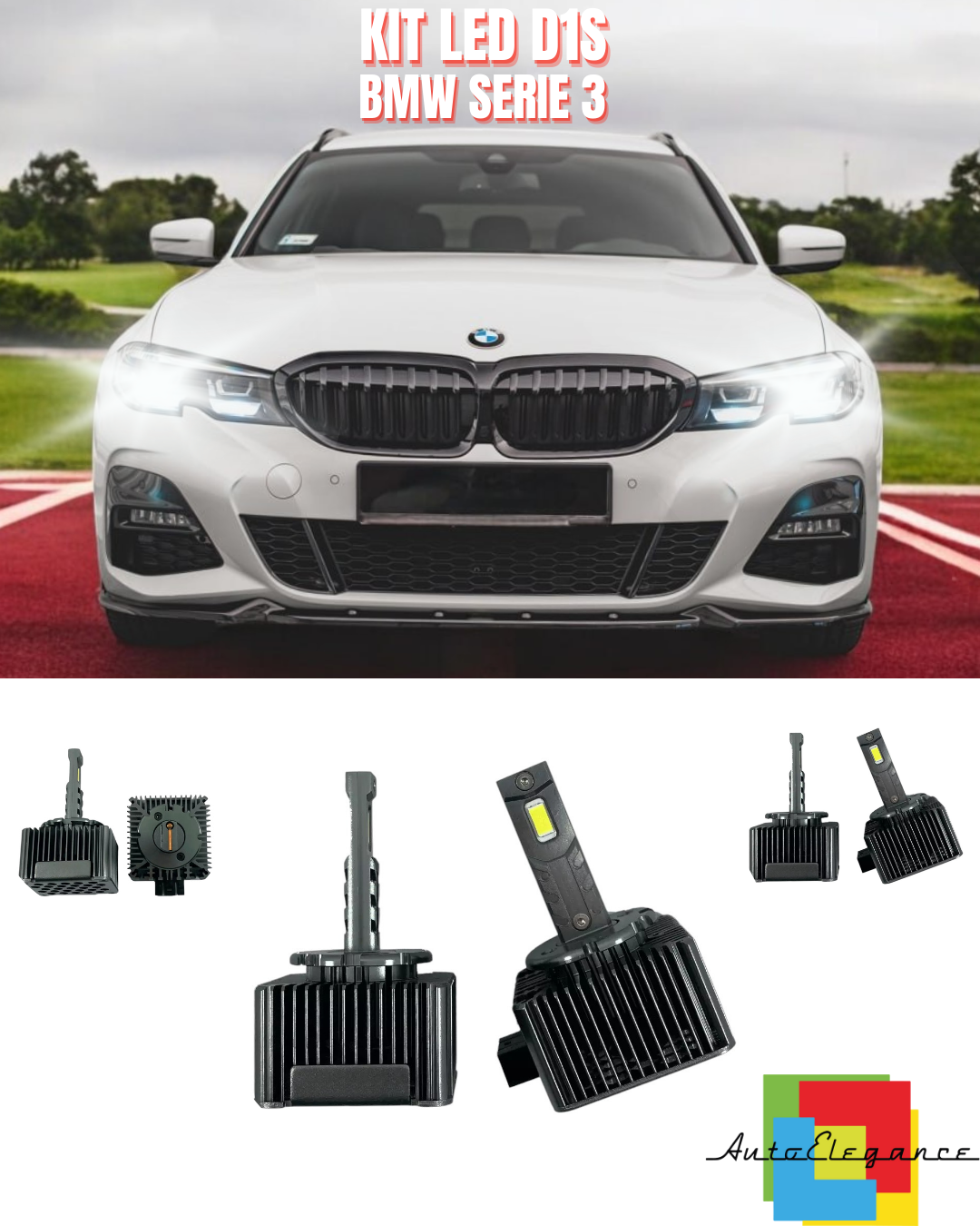 ⭐LAMPADE ANABBAGLIANTI D1S LED 6000K DA XENON ADATTO PER BMW SERIE 3⭐