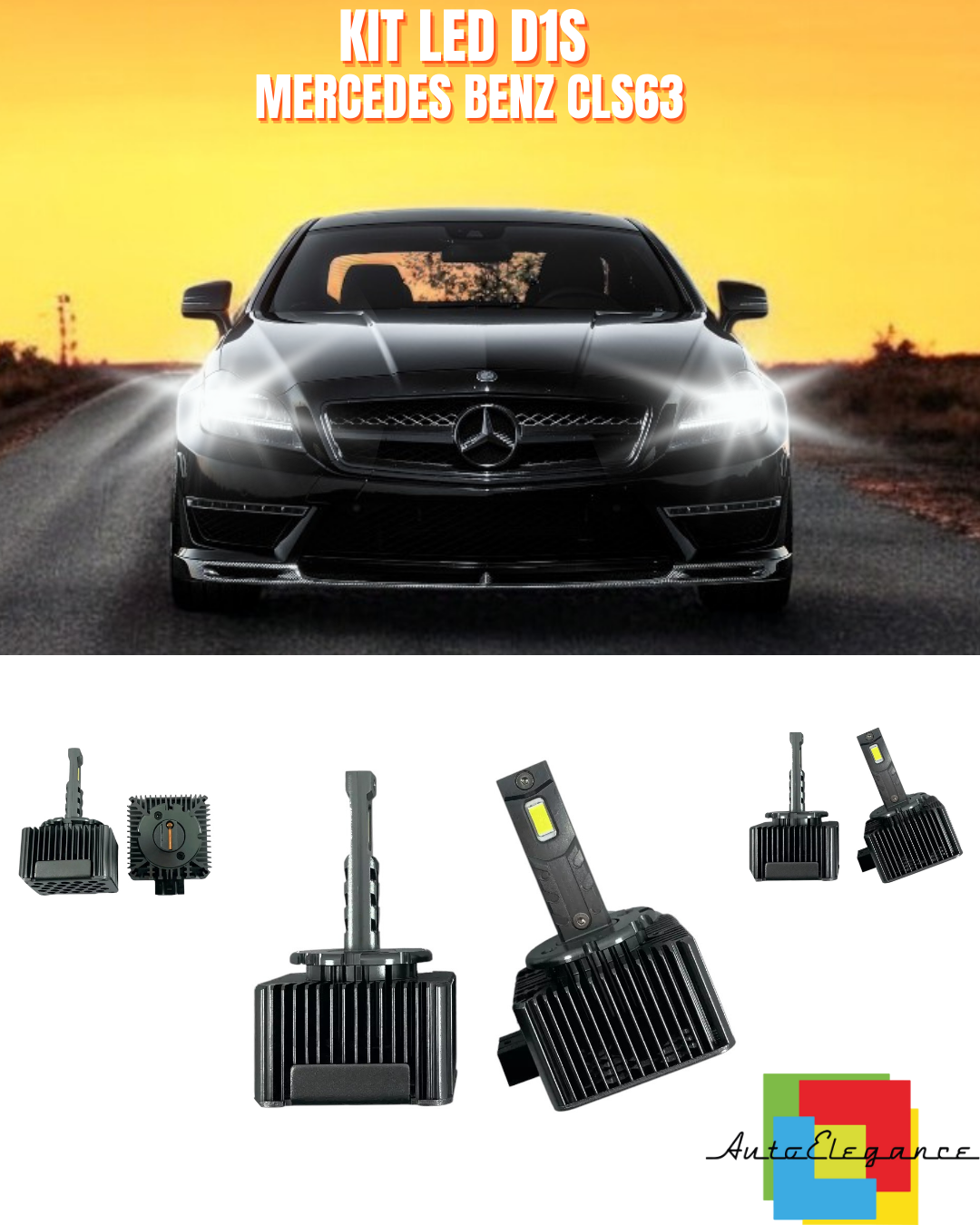 ⭐LAMPADE ANABBAGLIANTI D1S LED 6000K DA XENON ADATTO PER MERCEDES CLS63⭐