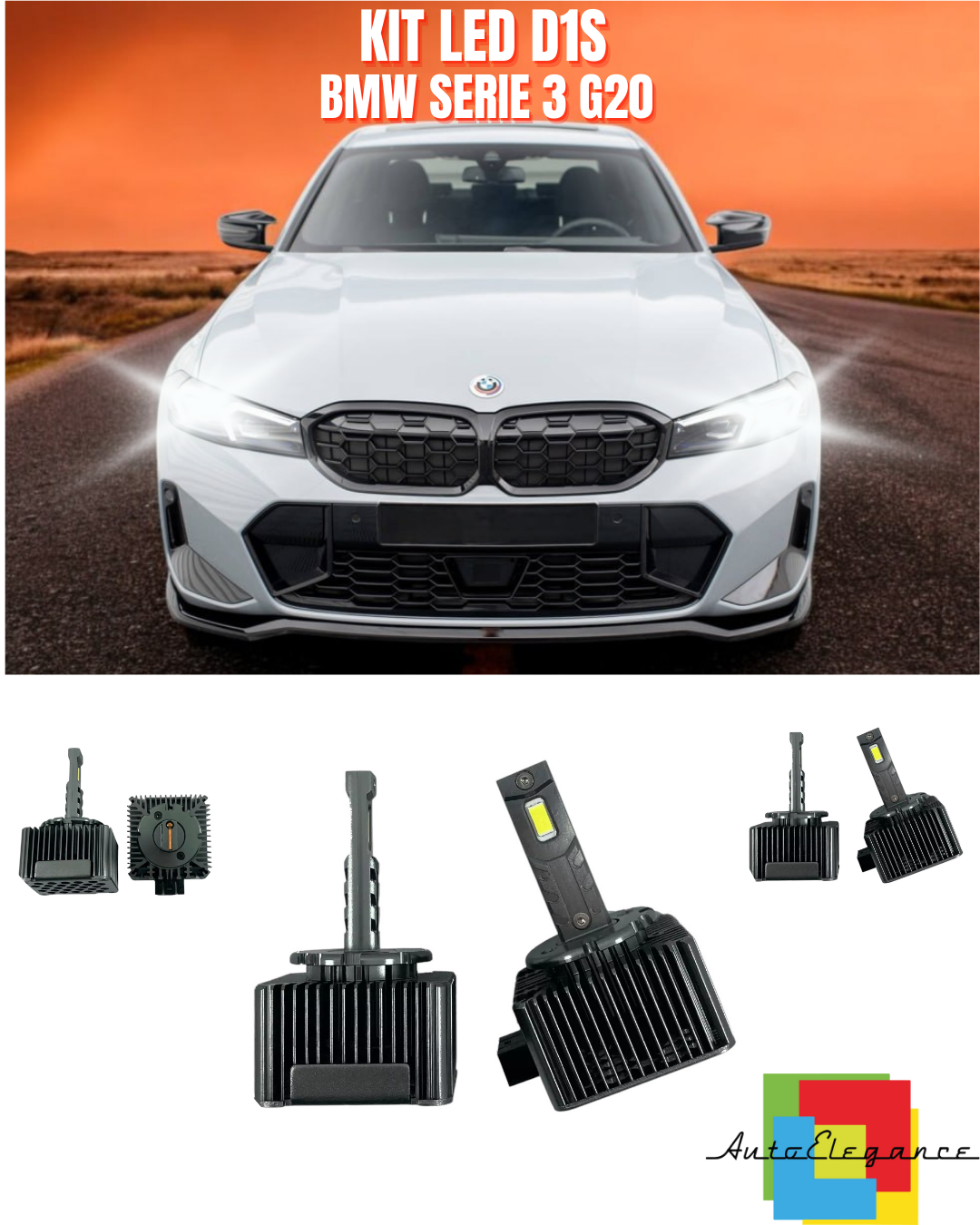 ⭐LAMPADE ANABBAGLIANTI D1S LED 6000K DA XENON ADATTO PER BMW SERIE 3 G20⭐