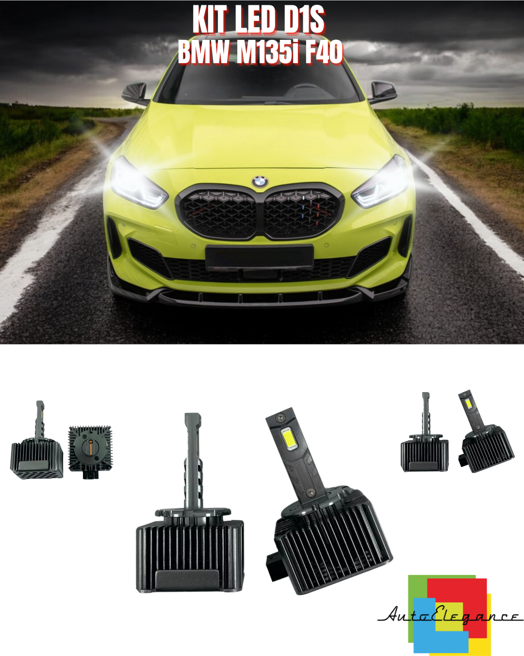 ⭐LAMPADE ANABBAGLIANTI D1S LED 6000K DA XENON ADATTO PER BMW BMW M135i F40⭐