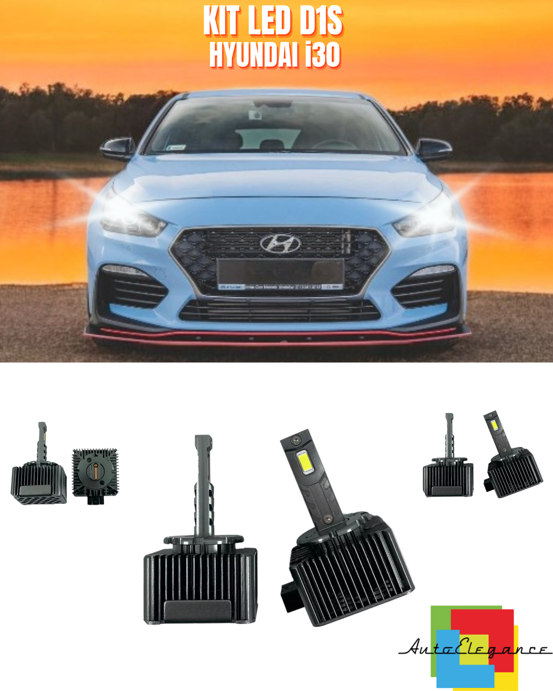 ⭐LAMPADE ANABBAGLIANTI D1S LED 6000K DA XENON ADATTO PER HYUNDAI i30⭐