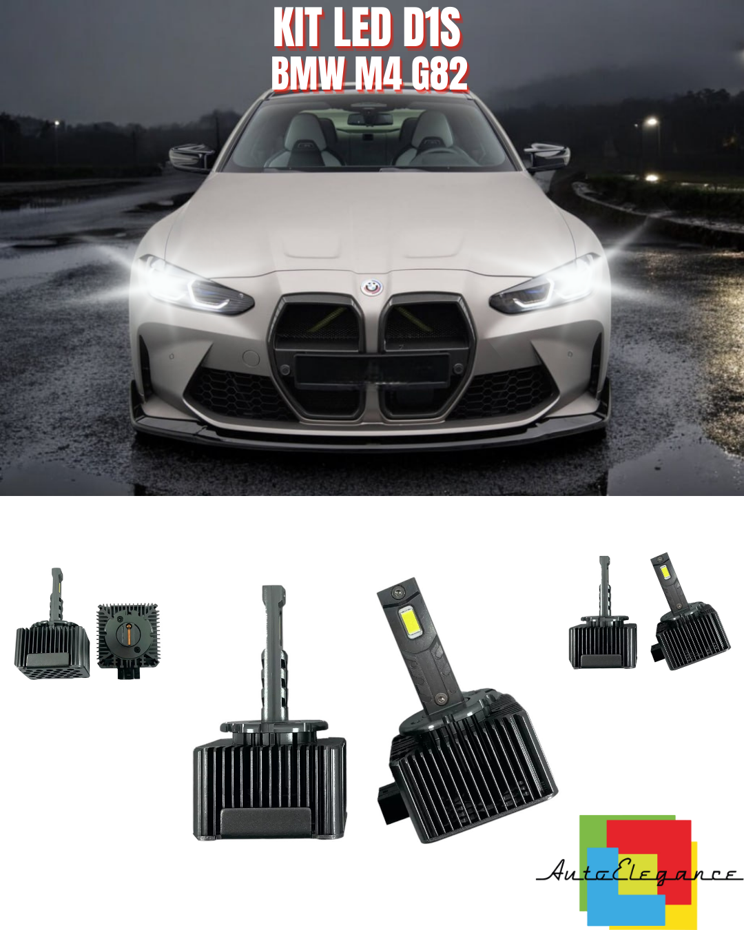 ⭐LAMPADE ANABBAGLIANTI D1S LED 6000K DA XENON ADATTO PER BMW M4 G82⭐