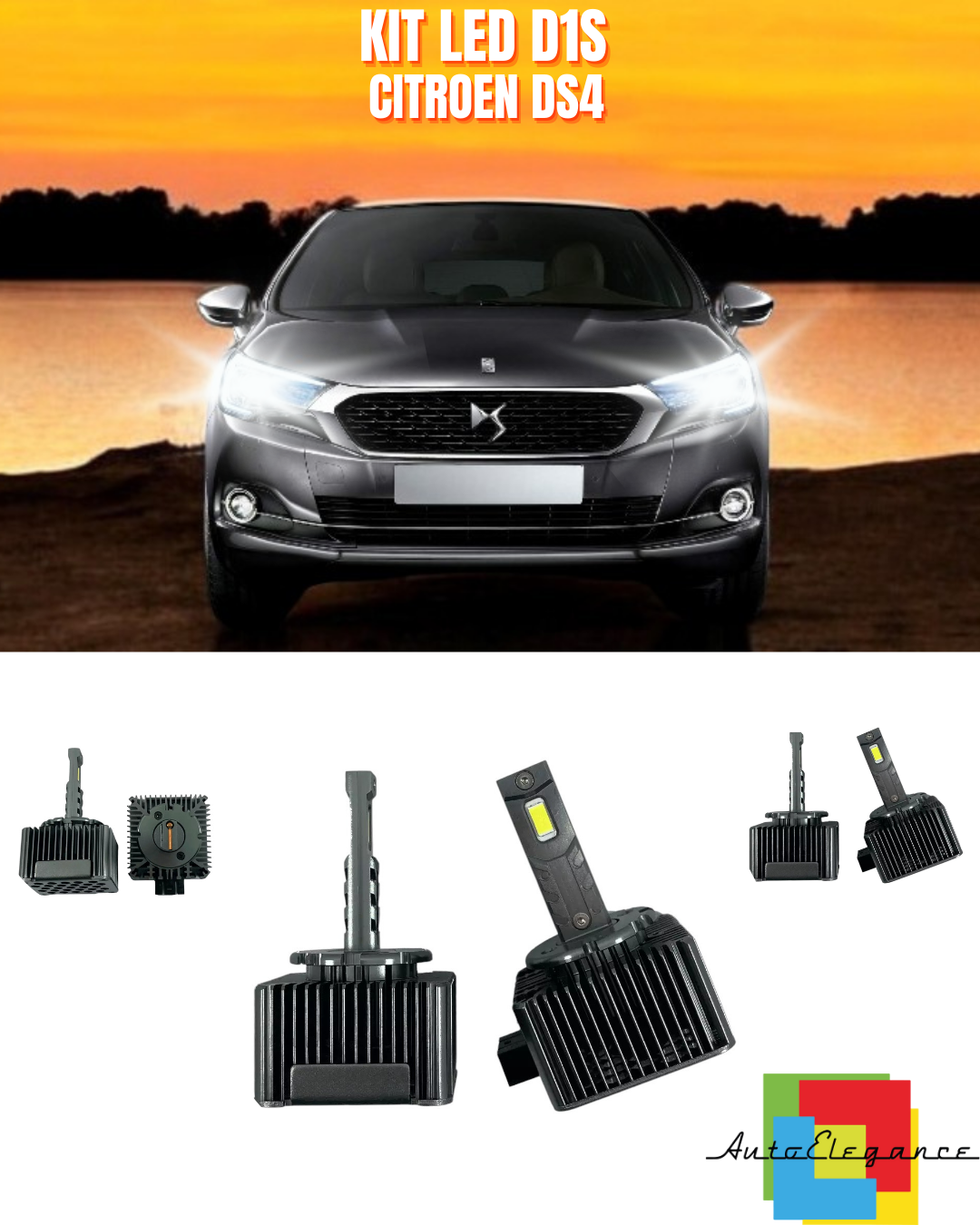 ⭐LAMPADE ANABBAGLIANTI D1S LED 6000K DA XENON ADATTO PER CITROEN DS4⭐