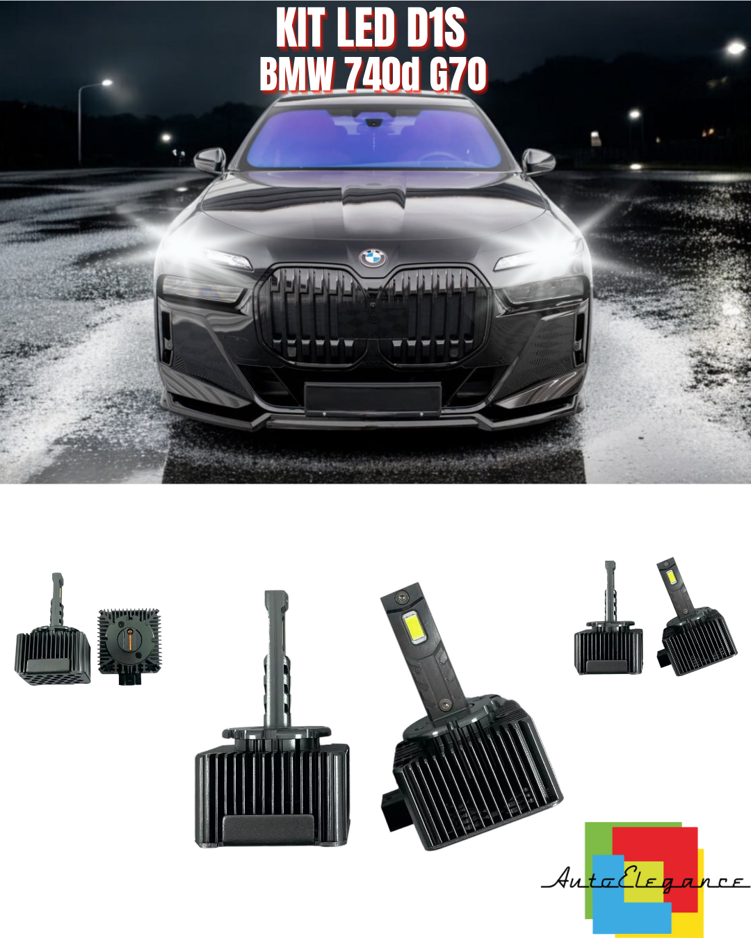 ⭐LAMPADE ANABBAGLIANTI D1S LED 6000K DA XENON ADATTO PER BMW 740d G70⭐
