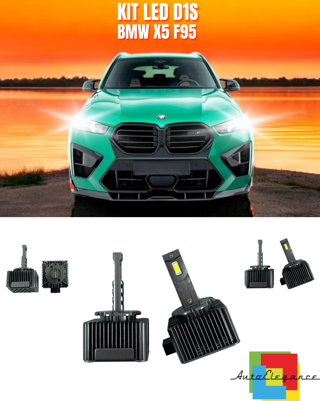 ⭐LAMPADE ANABBAGLIANTI D1S LED 6000K DA XENON ADATTO PER BMW X5 F95 ⭐