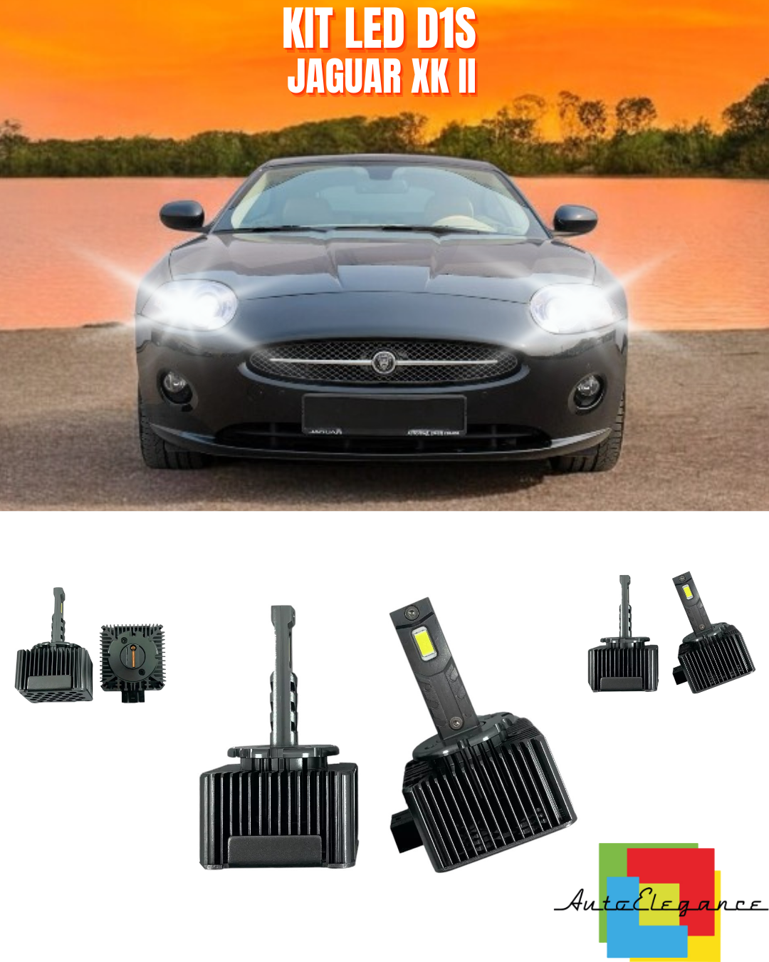 ⭐LAMPADE ANABBAGLIANTI D1S LED 6000K DA XENON ADATTO PER JAGUAR XK II⭐