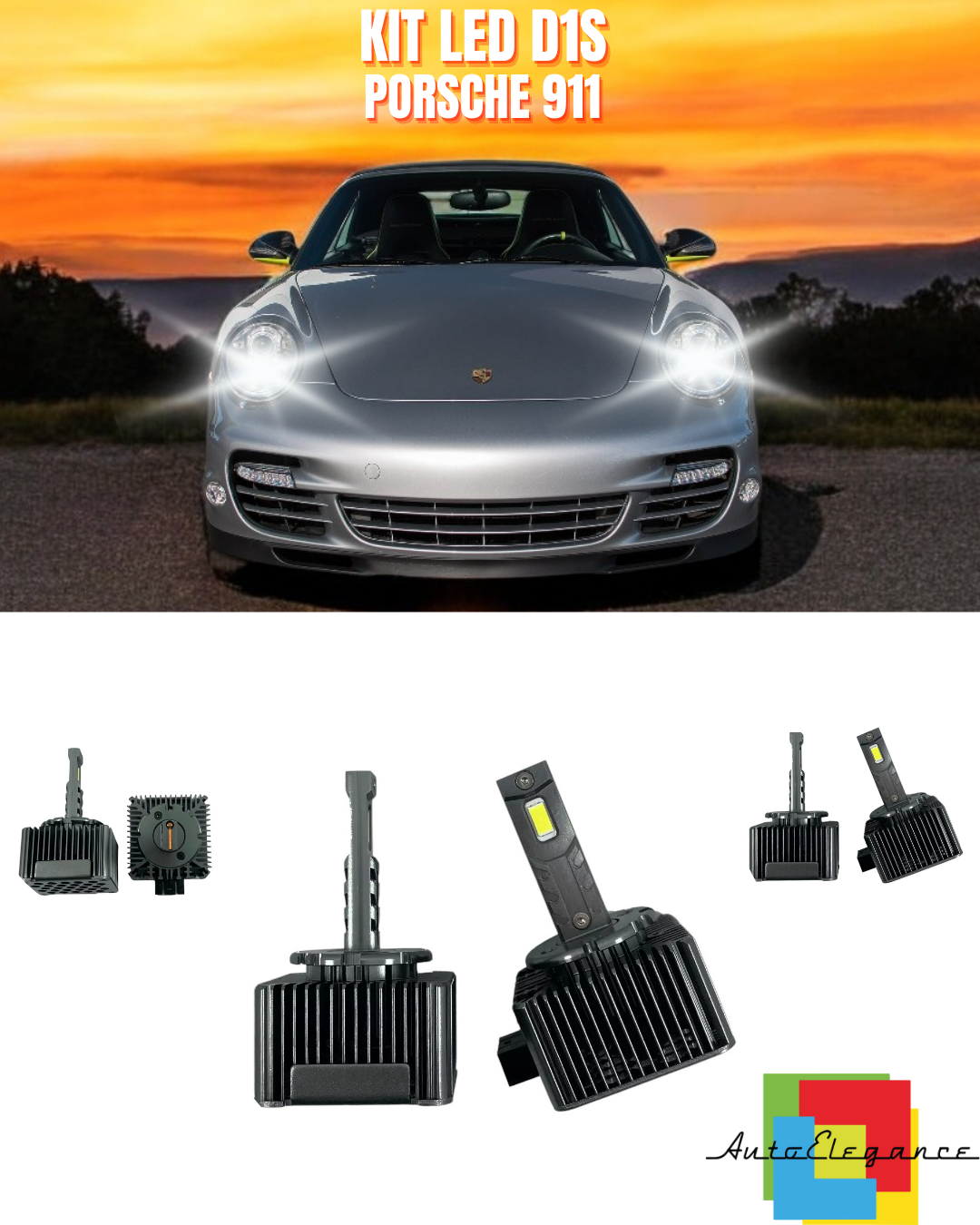 ⭐LAMPADE ANABBAGLIANTI D1S LED 6000K DA XENON ADATTO PER PORSCHE 911⭐