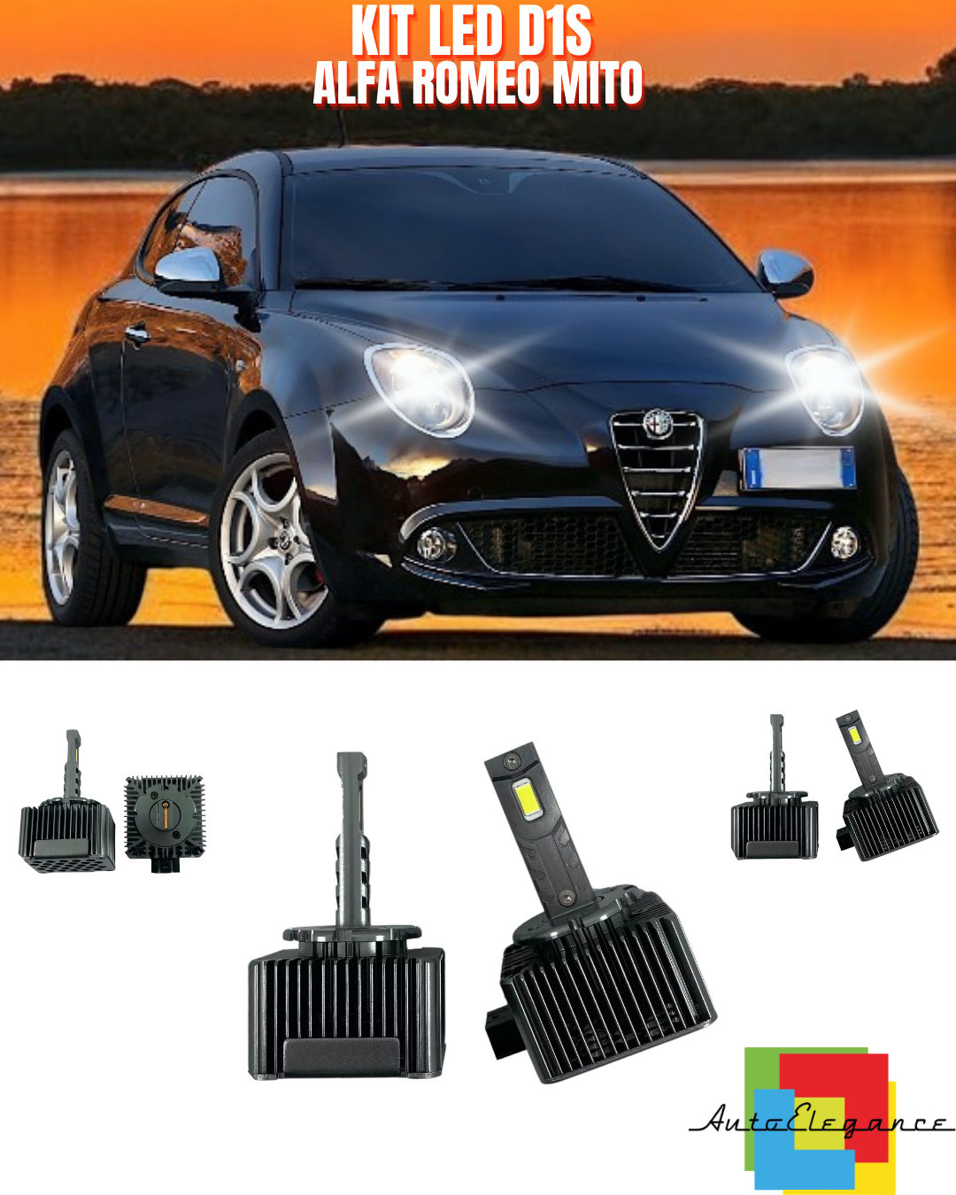 ⭐LAMPADE ANABBAGLIANTI D1S LED 6000K DA XENON ADATTO PER ALFA ROMEO MITO⭐