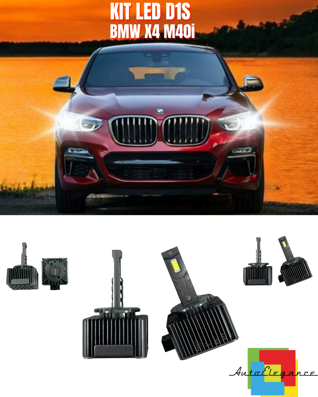 ⭐LAMPADE ANABBAGLIANTI D1S LED 6000K DA XENON ADATTO PER BMW X4 M40i⭐