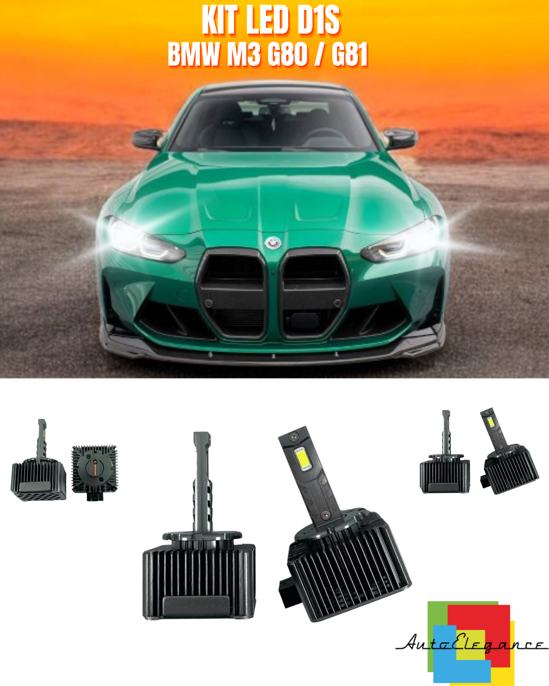 ⭐LAMPADE ANABBAGLIANTI D1S LED 6000K DA XENON ADATTO PER BMW M3 G80 / G81⭐