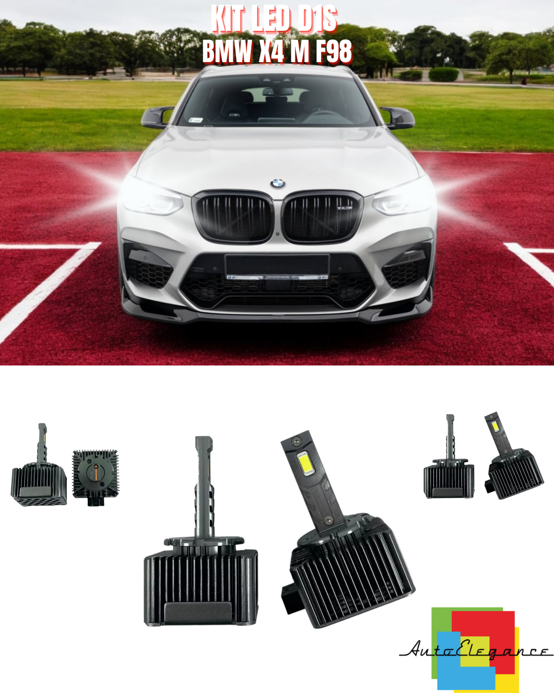 ⭐LAMPADE ANABAGLIANTI D1S LED 6000K DA XENON ADATTO PER BMW X4 M F98⭐
