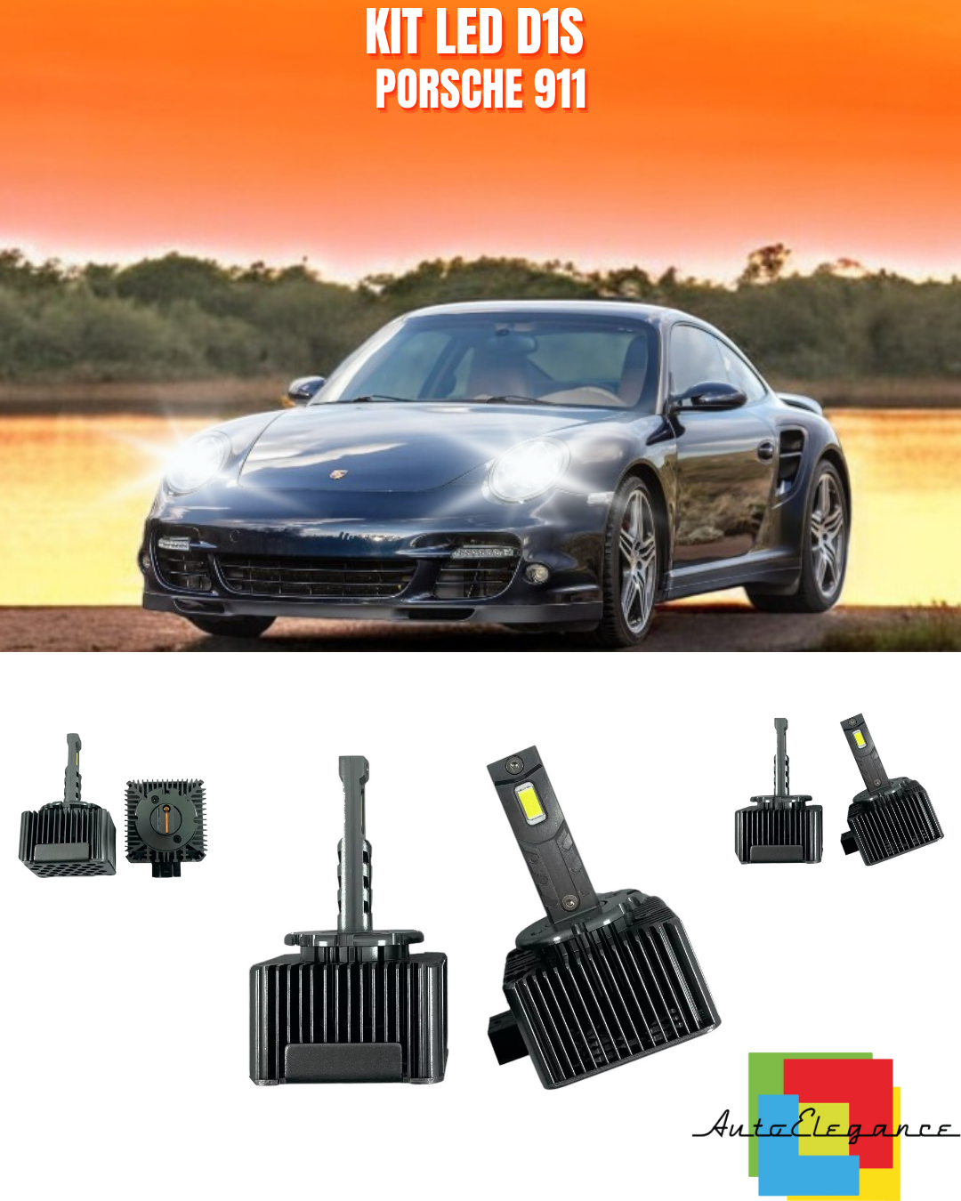⭐LAMPADE ANABAGLIANTI D1S LED 6000K DA XENON ADATTO PER PORSCHE 911⭐