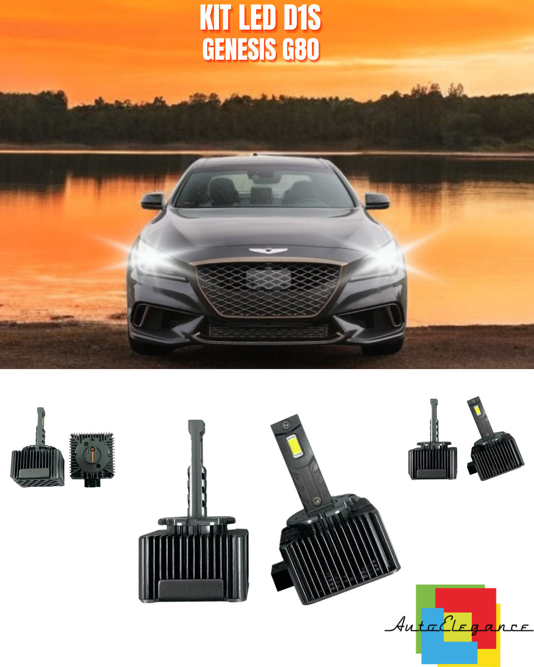⭐LAMPADE ANABAGLIANTI D1S LED 6000K DA XENON ADATTO PER GENESIS G80⭐