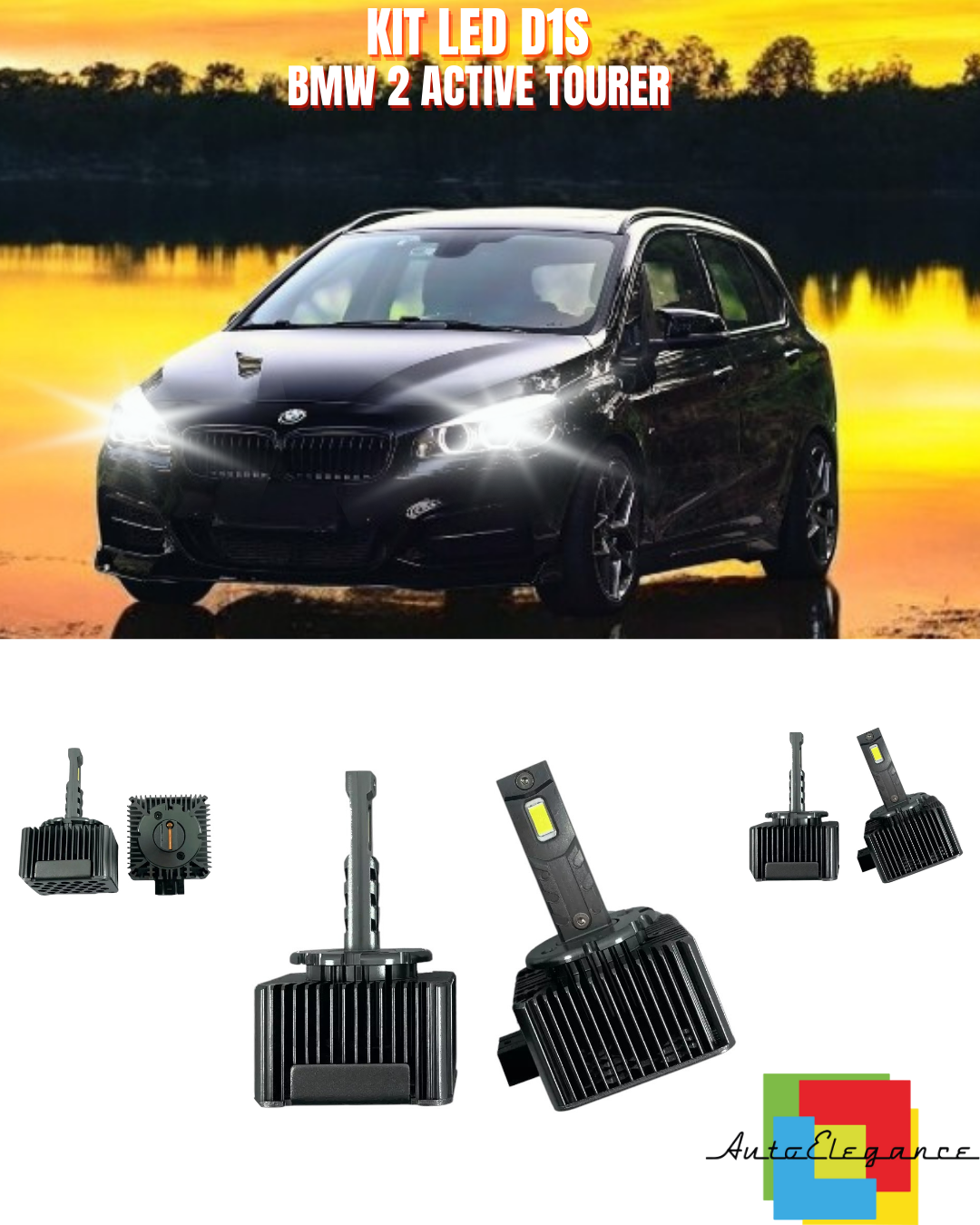 ⭐LAMPADE ANABBAGLIANTI D1S LED 6000K DA XENON ADATTO PER BMW 2 ACTIVE TOURER⭐