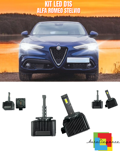 ⭐LAMPADE ANABBAGLIANTI D1S LED 6000K DA XENON ADATTO PER ALFA ROMEO STELVIO⭐