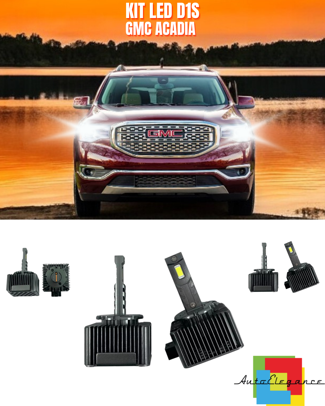 ⭐LAMPADE ANABBAGLIANTI D1S LED 6000K DA XENON ADATTO PER GMC ACADIA⭐