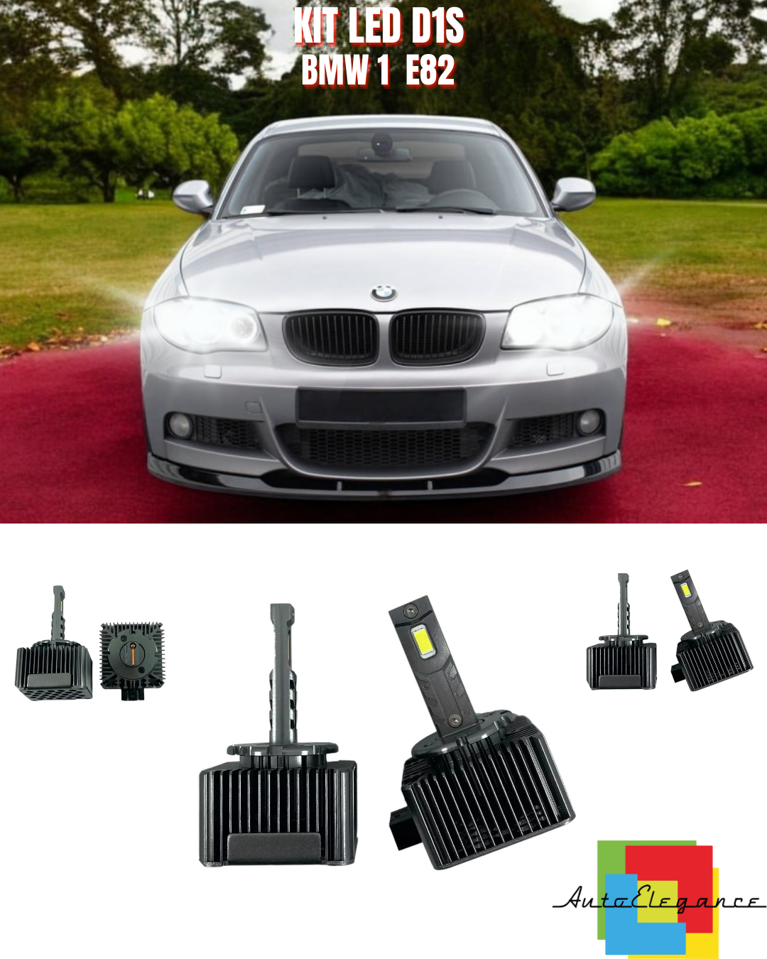 ⭐LAMPADE ANABBAGLIANTI D1S LED 6000K DA XENON ADATTO PER BMW 1 E82⭐