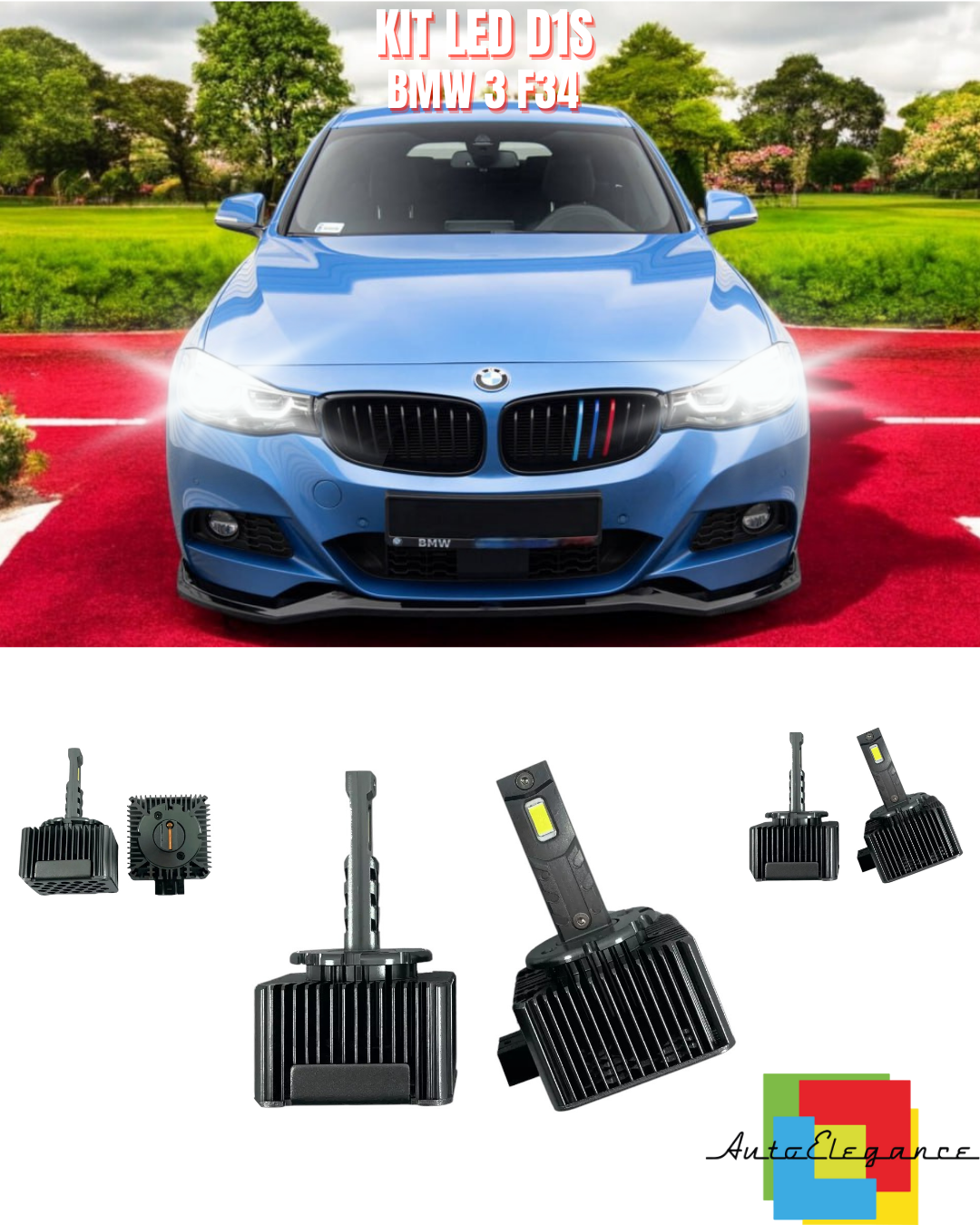⭐LAMPADE ANABBAGLIANTI D1S LED 6000K DA XENON ADATTO PER BMW 3 F34⭐