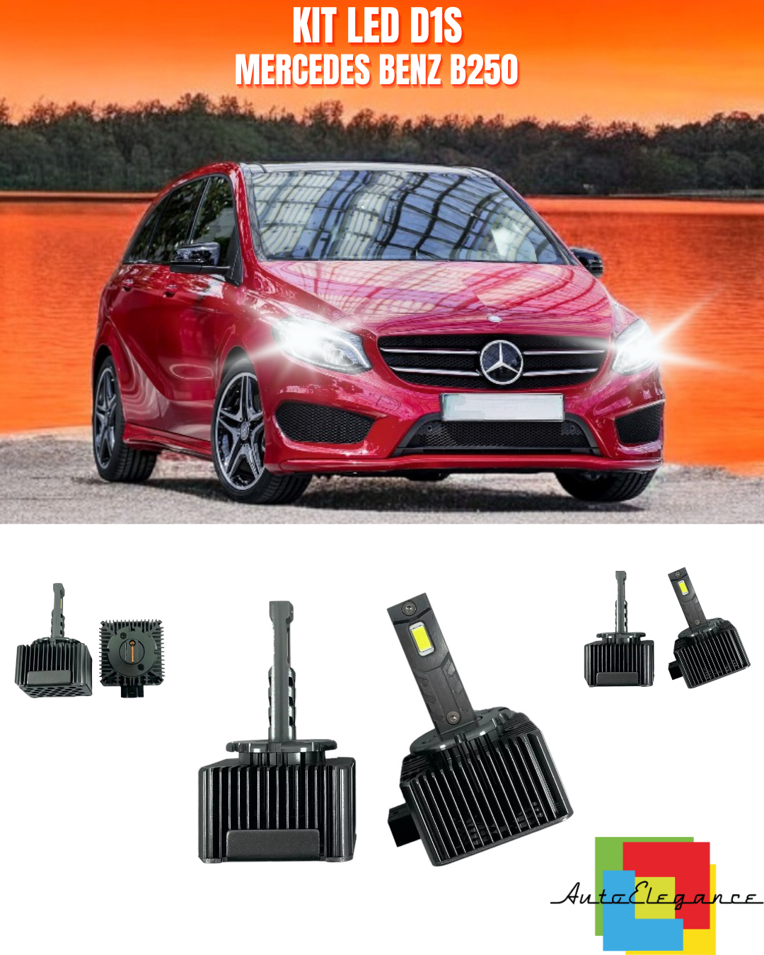 ⭐LAMPADE ANABBAGLIANTI D1S LED 6000K DA XENON ADATTO PER MERCEDES BENZ B250⭐
