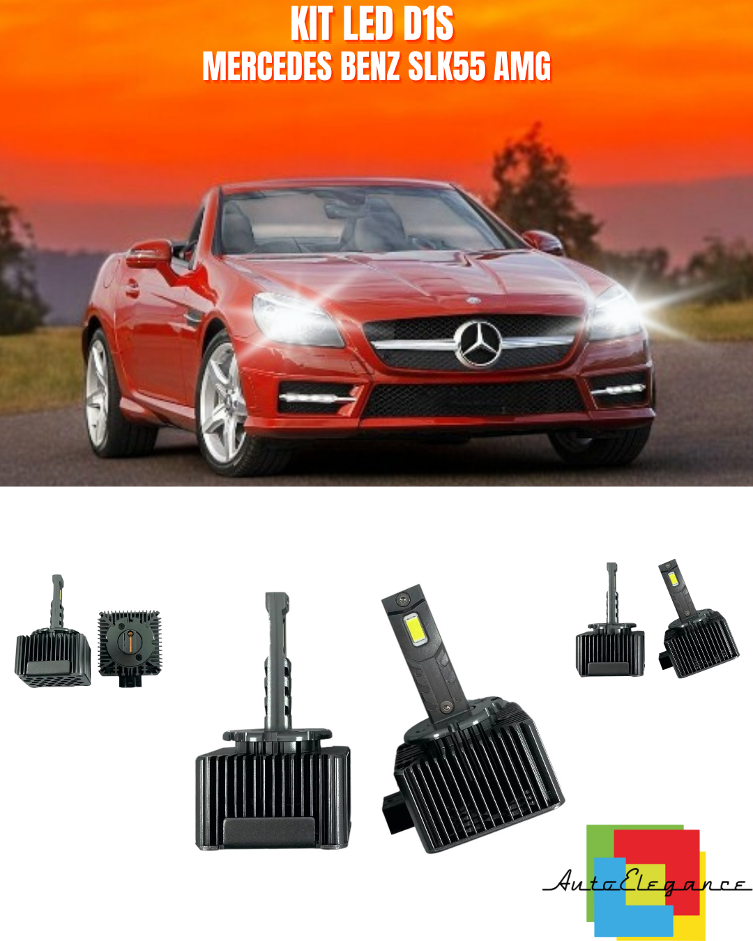 ⭐LAMPADE ANABBAGLIANTI D1S LED 6000K DA XENON ADATTO PER MERCEDES BENZ SLK55⭐