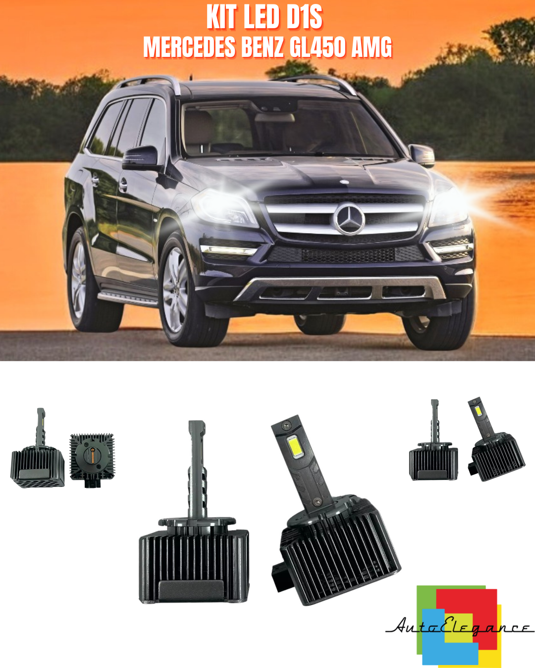 ⭐LAMPADE ANABBAGLIANTI D1S LED 6000K DA XENON ADATTO PER MERCEDES BENZ GL450⭐