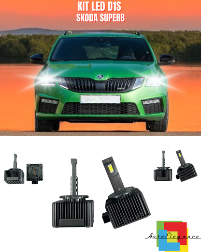 ⭐LAMPADE ANABBAGLIANTI D1S LED 6000K DA XENON ADATTO PER SKODA SUPERB⭐