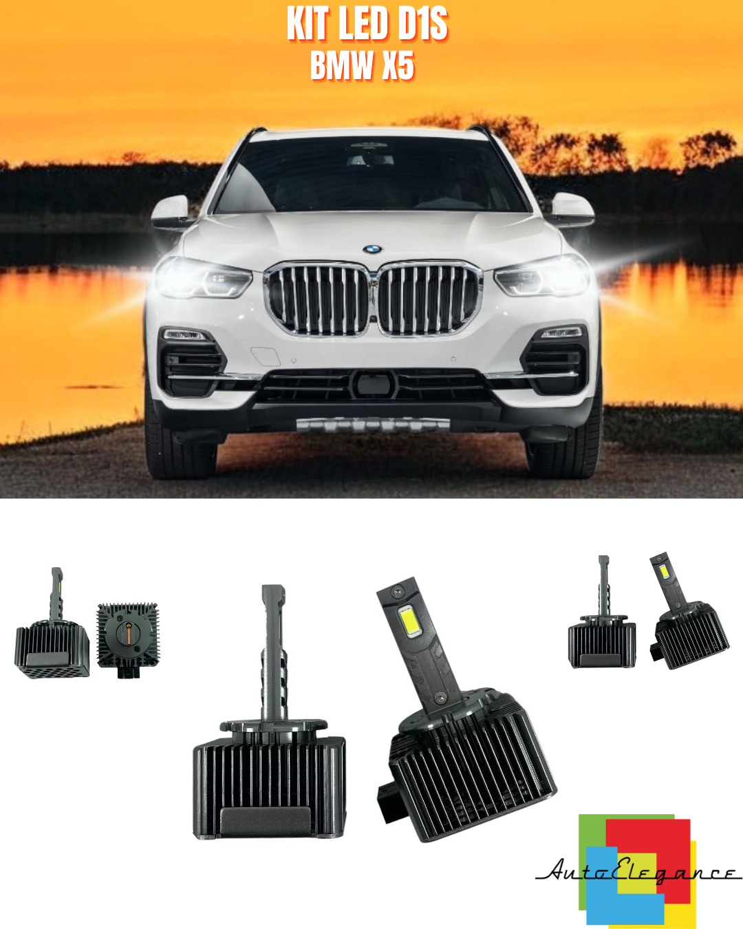 ⭐LAMPADE ANABBAGLIANTI D1S LED 6000K DA XENON ADATTO PER BMW X5⭐