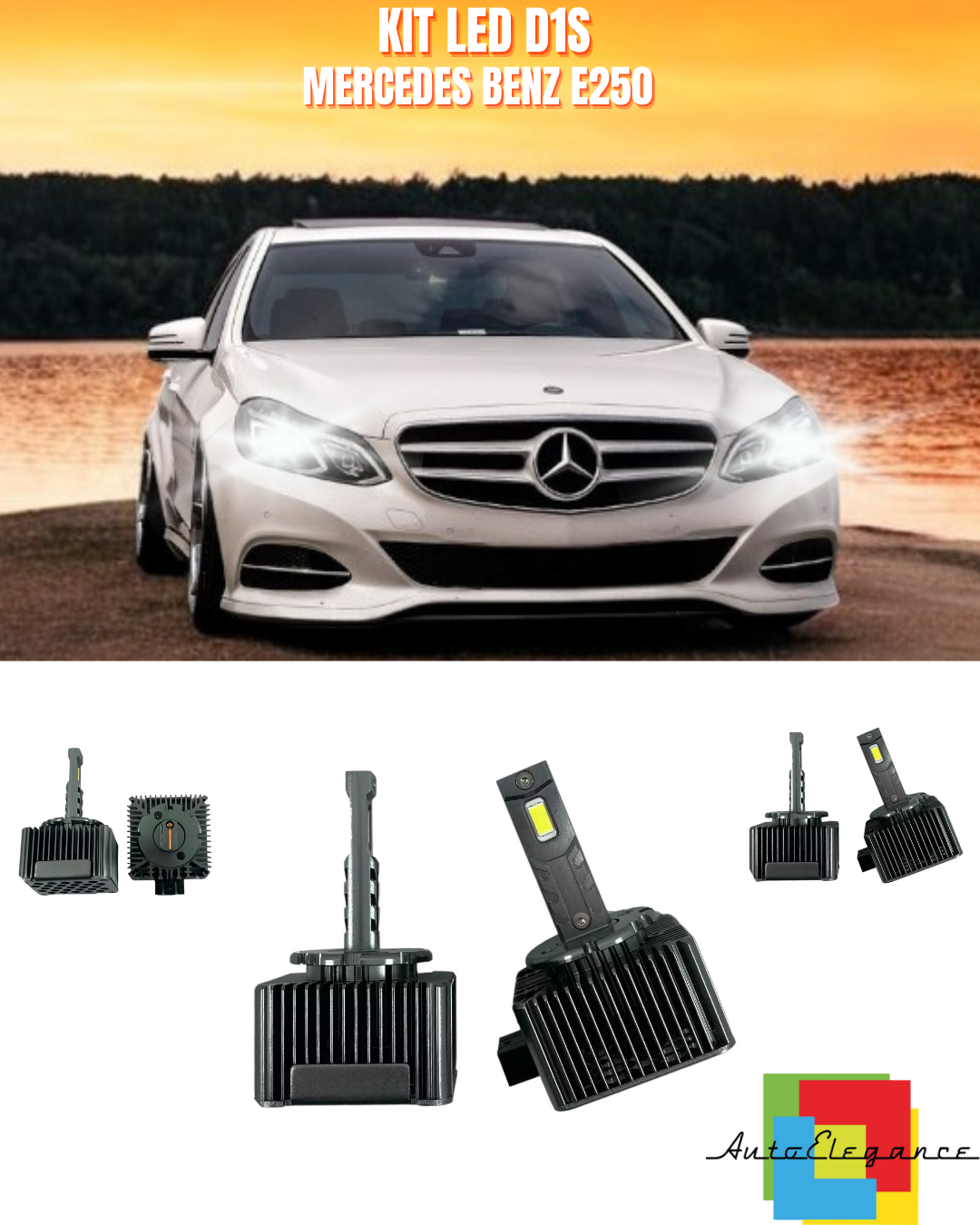 ⭐LAMPADE ANABBAGLIANTI D1S LED 6000K DA XENON ADATTO PER MERCEDES BENZ E250⭐