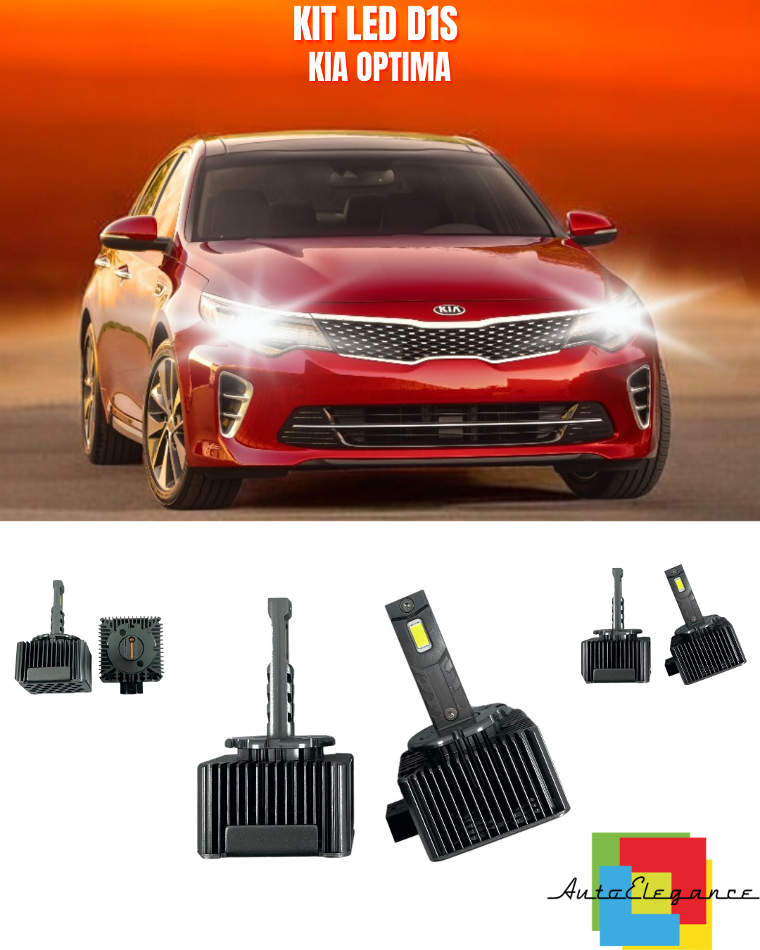 ⭐LAMPADE ANABBAGLIANTI D1S LED 6000K DA XENON ADATTO PER KIA OPTIMA⭐