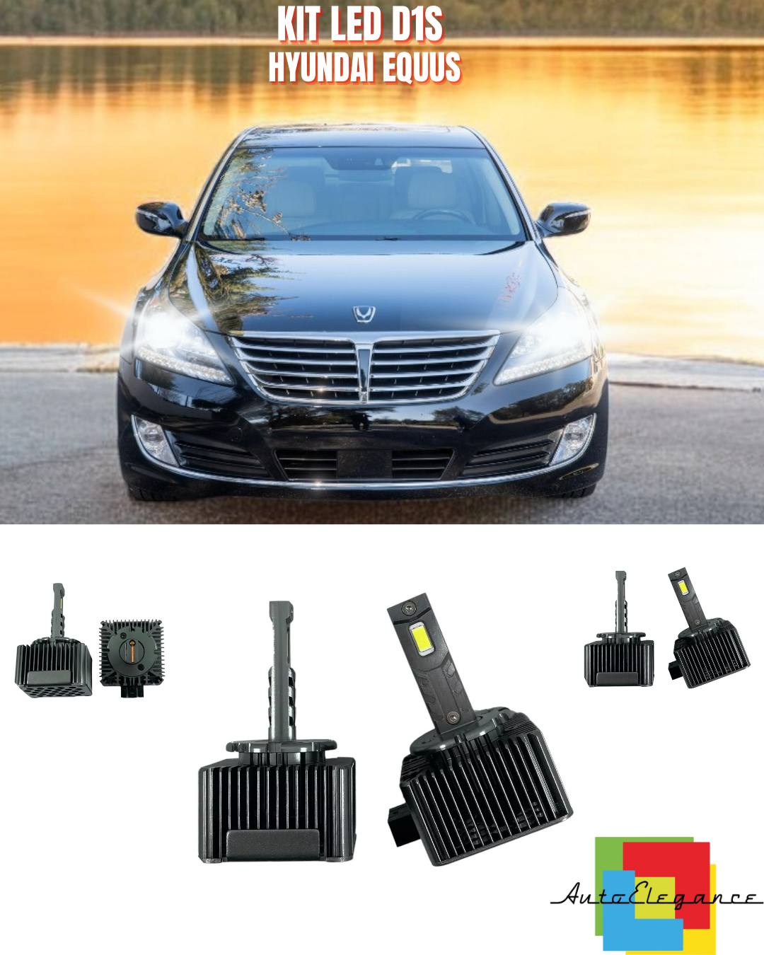 ⭐LAMPADE ANABBAGLIANTI D1S LED 6000K DA XENON ADATTO PER HYUNDAI EQUUS⭐