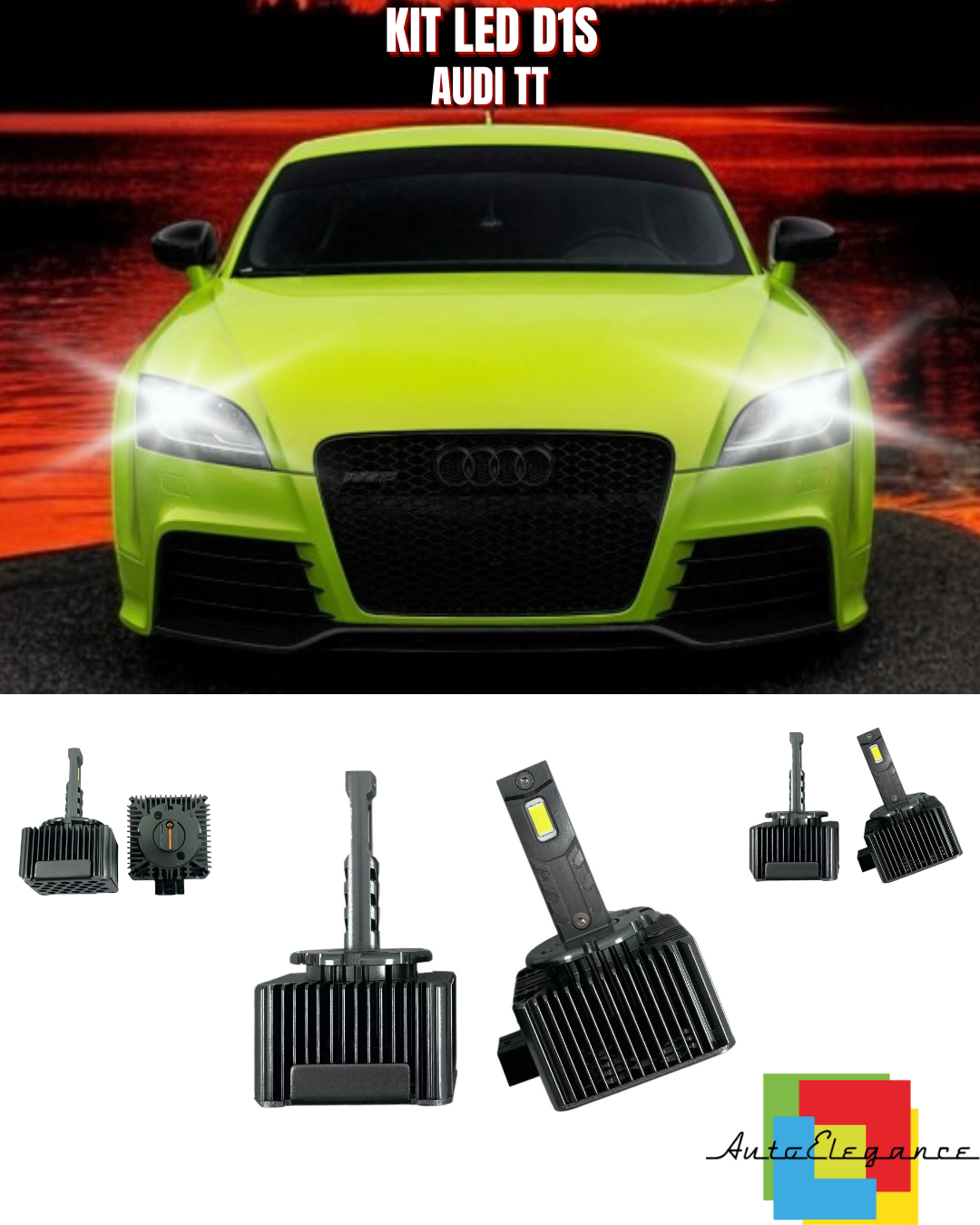 ⭐LAMPADE ANABBAGLIANTI D1S LED 6000K DA XENON ADATTO PER AUDI TT⭐