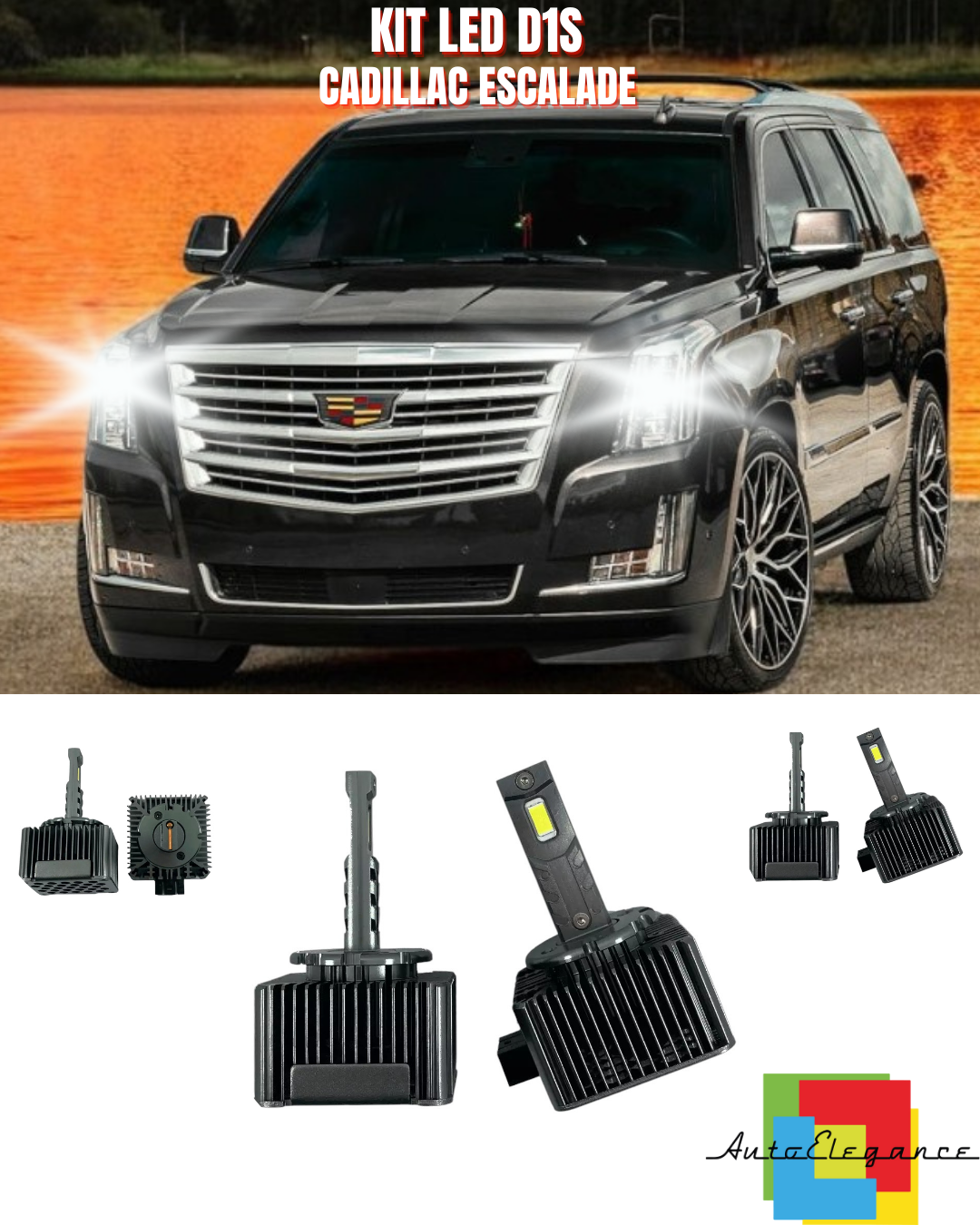 ⭐LAMPADE ANABBAGLIANTI D1S LED 6000K DA XENON ADATTO PER CADILLAC ESCALADE⭐