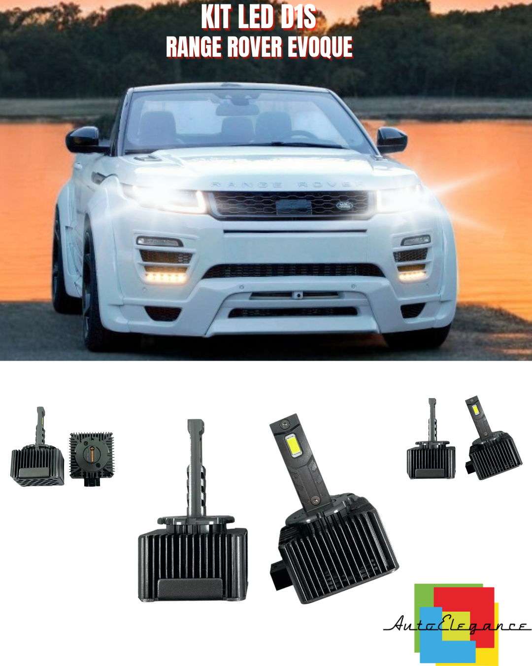 ⭐LAMPADE ANABBAGLIANTI D1S LED 6000K DA XENON ADATTO PER RANGE ROVER EVOQUE⭐