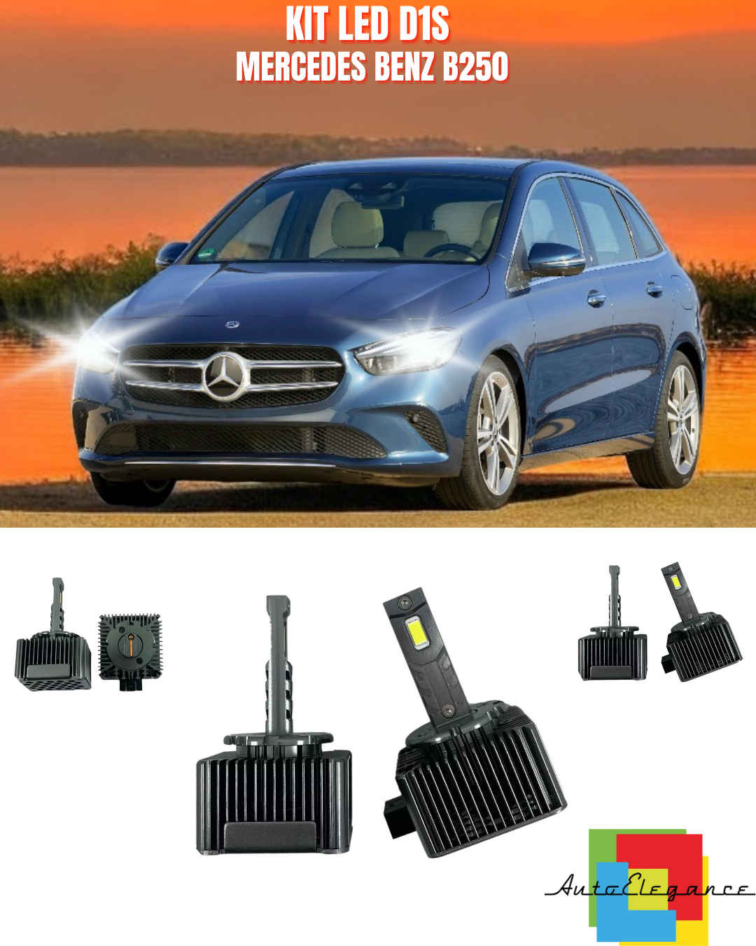 ⭐LAMPADE ANABBAGLIANTI D1S LED 6000K DA XENON ADATTO PER MERCEDES BENZ B250⭐