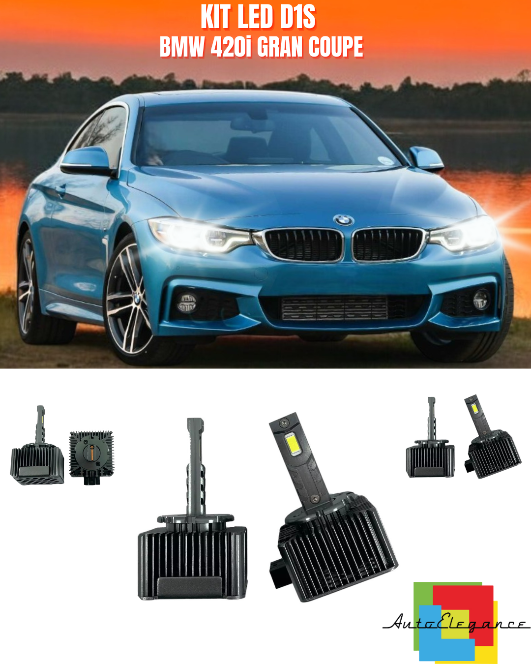 ⭐LAMPADE ANABBAGLIANTI D1S LED 6000K DA XENON ADATTO PER BMW 420i GRAN COUPE⭐