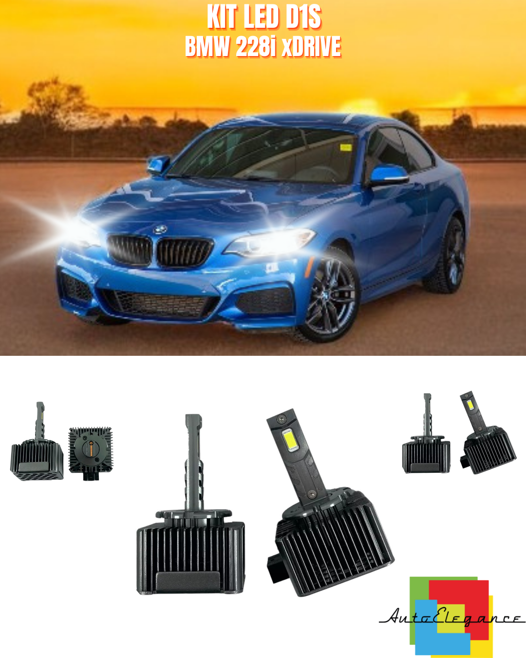 ⭐LAMPADE ANABBAGLIANTI D1S LED 6000K DA XENON ADATTO PER BMW 228i xDRIVE⭐