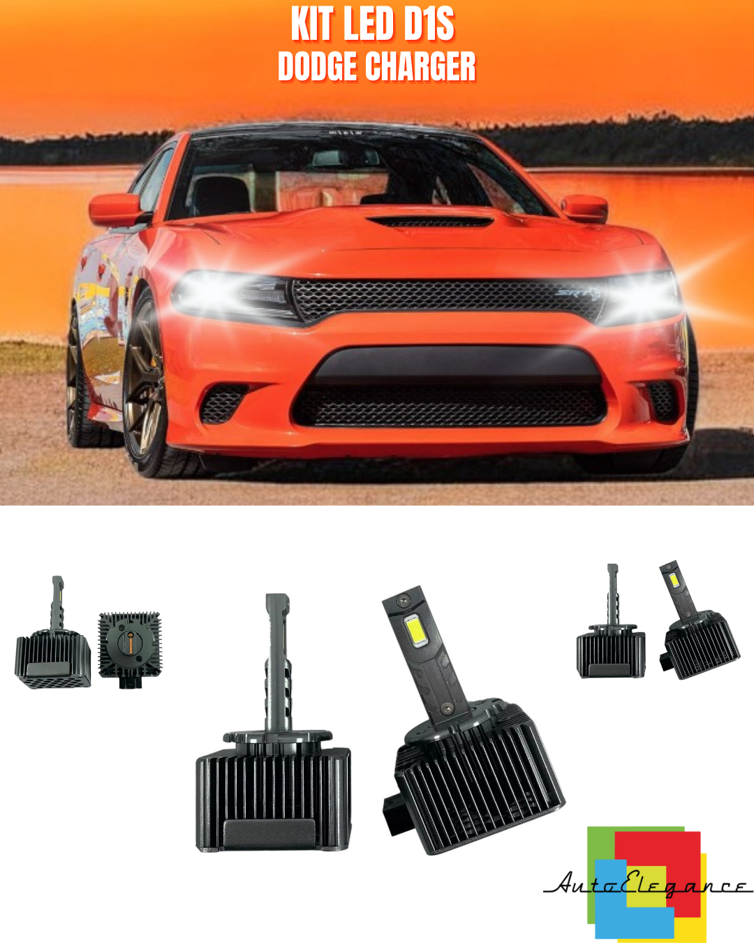 ⭐LAMPADE ANABBAGLIANTI D1S LED 6000K DA XENON ADATTO PER DODGE CHARGER⭐