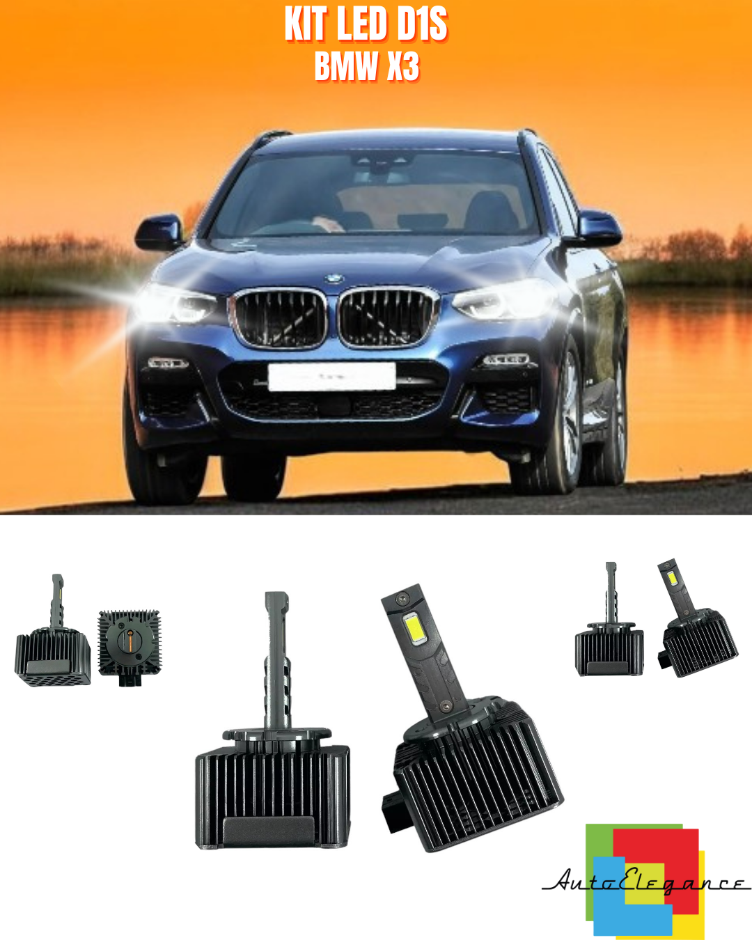 ⭐LAMPADE ANABBAGLIANTI D1S LED 6000K DA XENON ADATTO PER BMW X3⭐