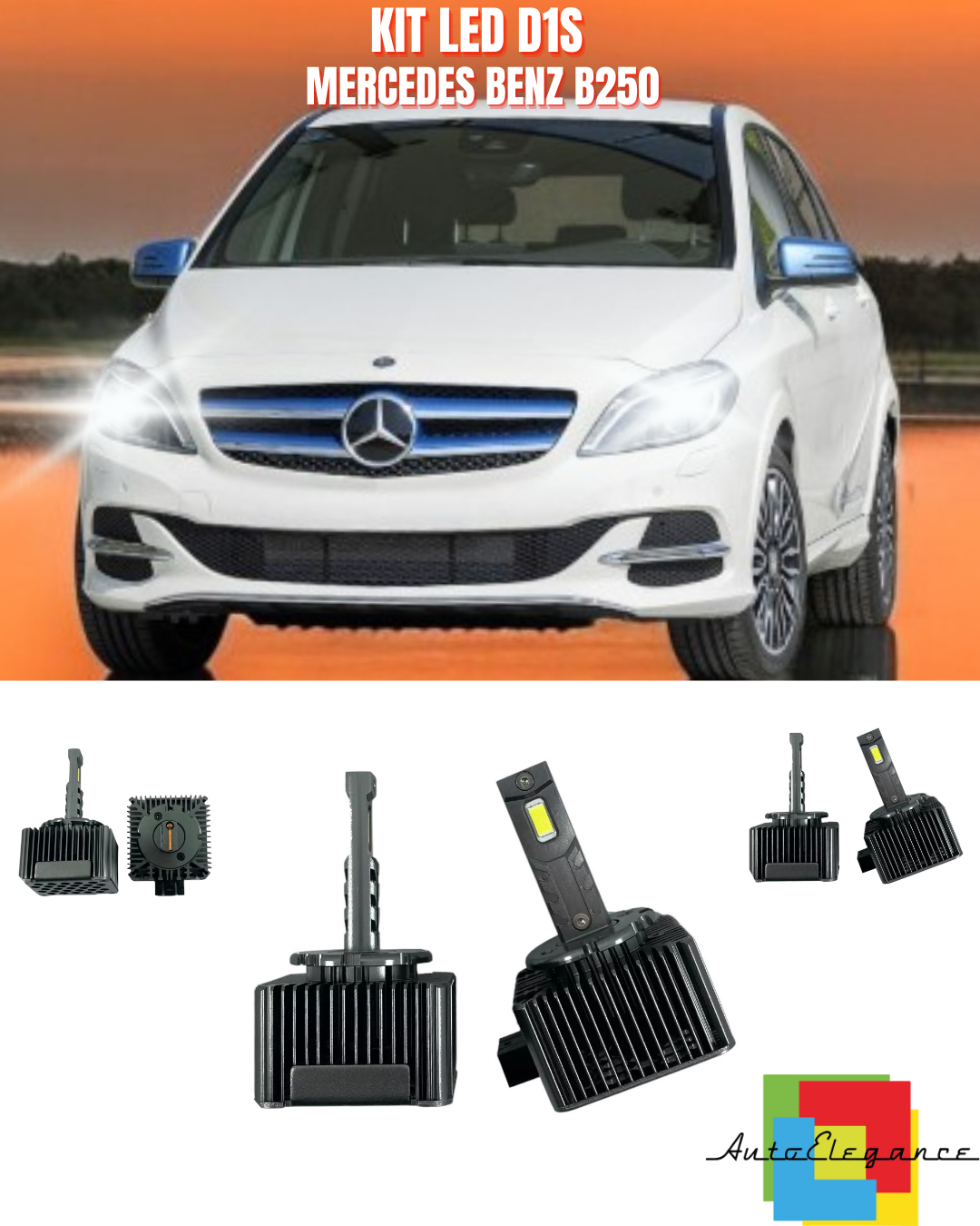 ⭐LAMPADE ANABAGLIANTI D1S LED 6000K DA XENON ADATTO PER MERCEDES BENZ B250⭐