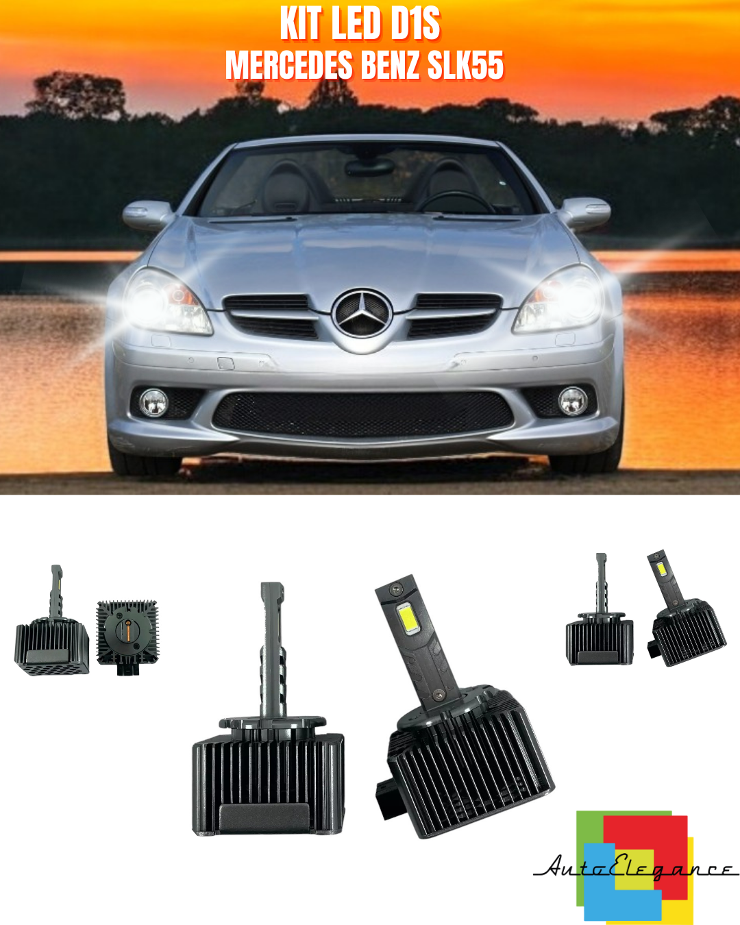 ⭐LAMPADE ANABAGLIANTI D1S LED 6000K DA XENON ADATTO PER MERCEDES BENZ SLK55⭐