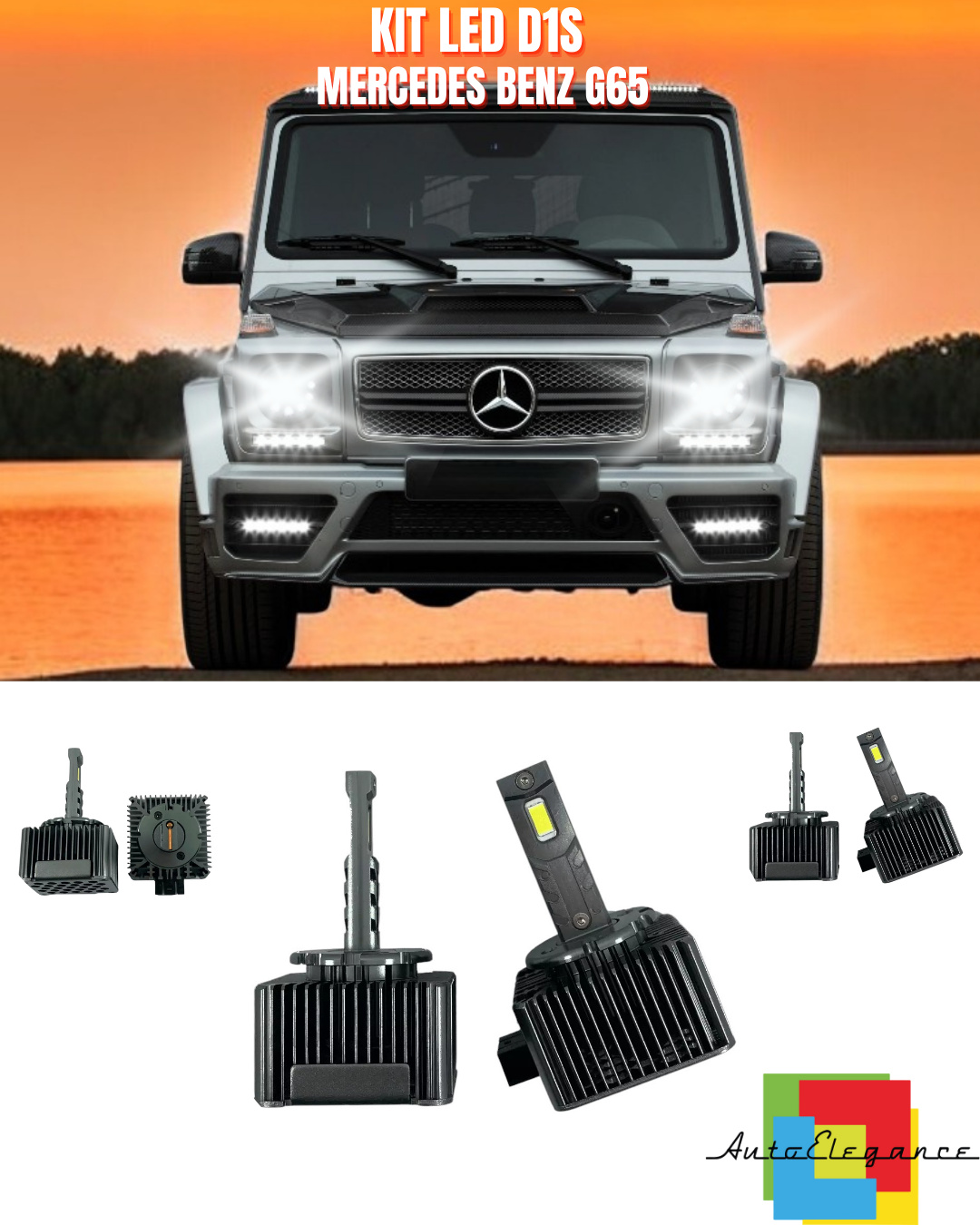 ⭐LAMPADE ANABAGLIANTI D1S LED 6000K DA XENON ADATTO PER MERCEDES BENZ G65⭐