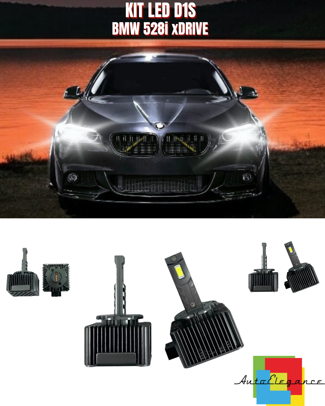 ⭐LAMPADE ANABAGLIANTI D1S LED 6000K DA XENON ADATTO PER BMW 528i xDRIVE⭐