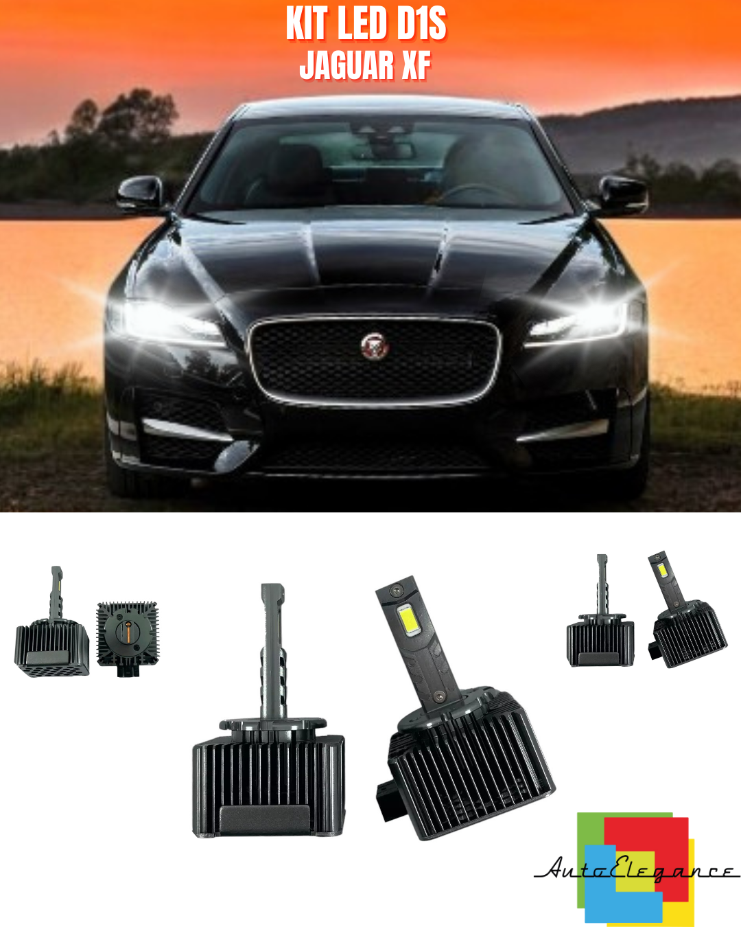 ⭐LAMPADE ANABAGLIANTI D1S LED 6000K DA XENON ADATTO PER JAGUAR XF⭐